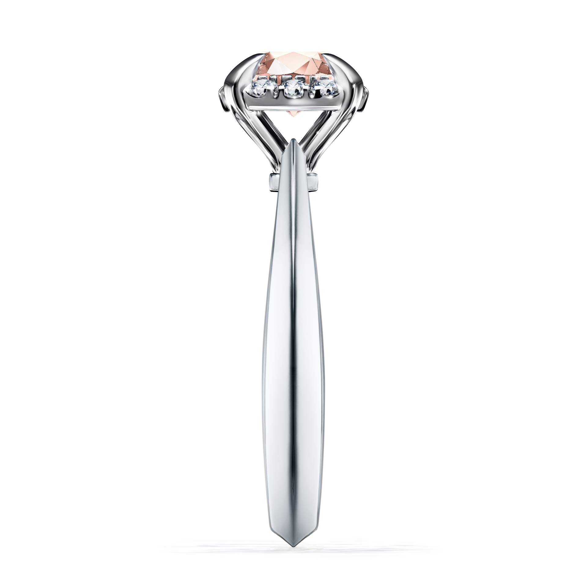 Pierścionek zaręczynowy My Beauty z białego złota z morganitem 0,98CT