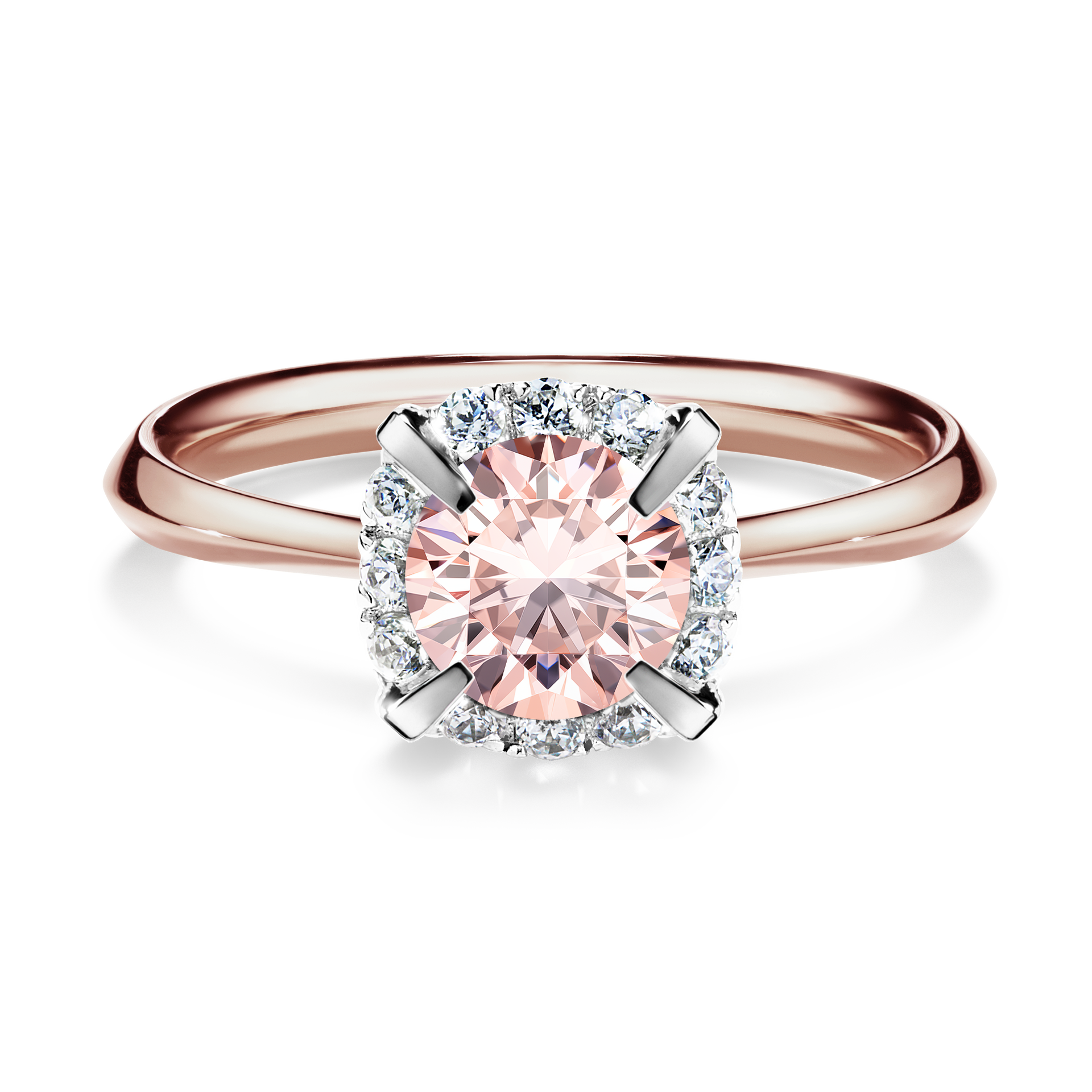 Pierścionek zaręczynowy My Beauty z różowego złota z morganitem 0,98CT