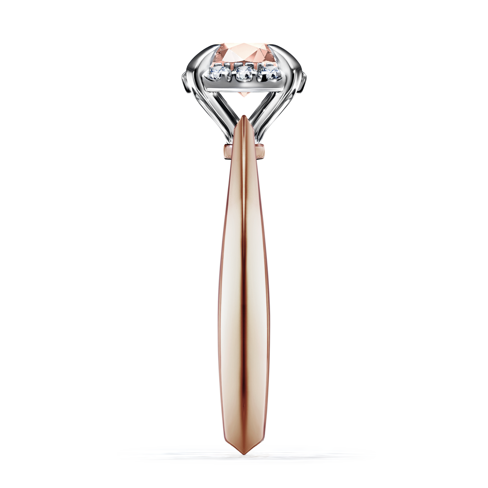 Pierścionek zaręczynowy My Beauty z różowego złota z morganitem 0,98CT