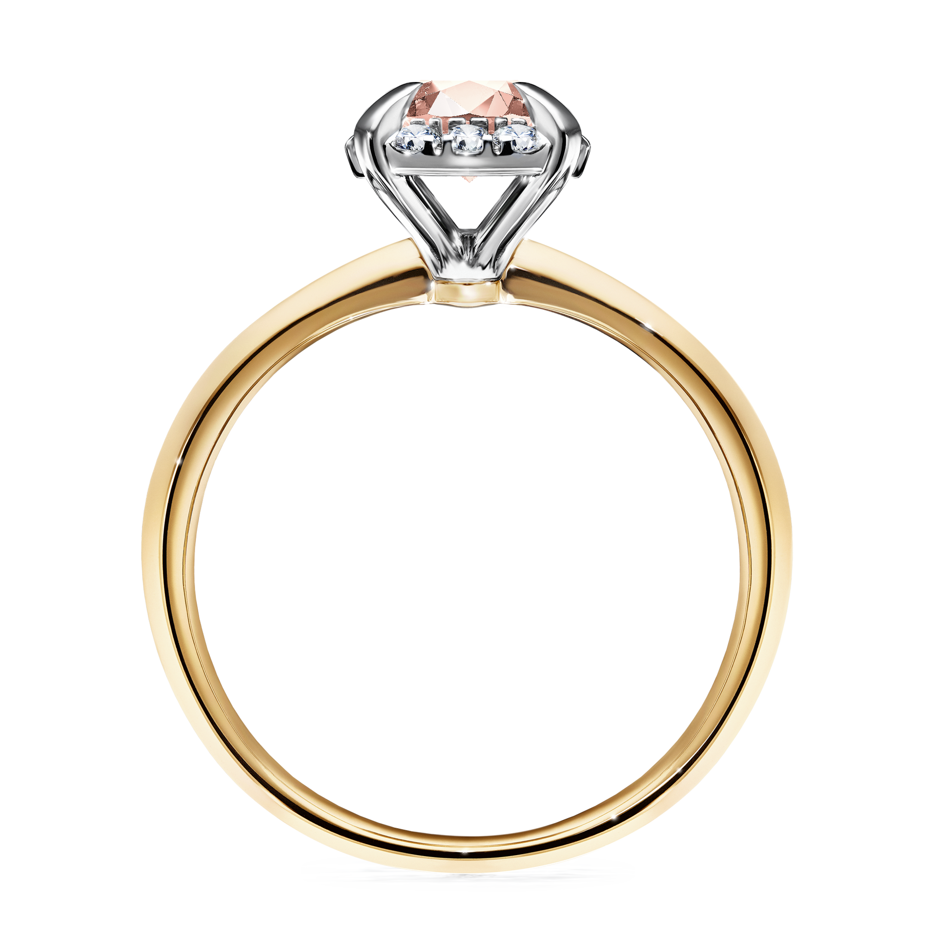 Pierścionek zaręczynowy My Beauty z żółtego złota z morganitem 0,98CT