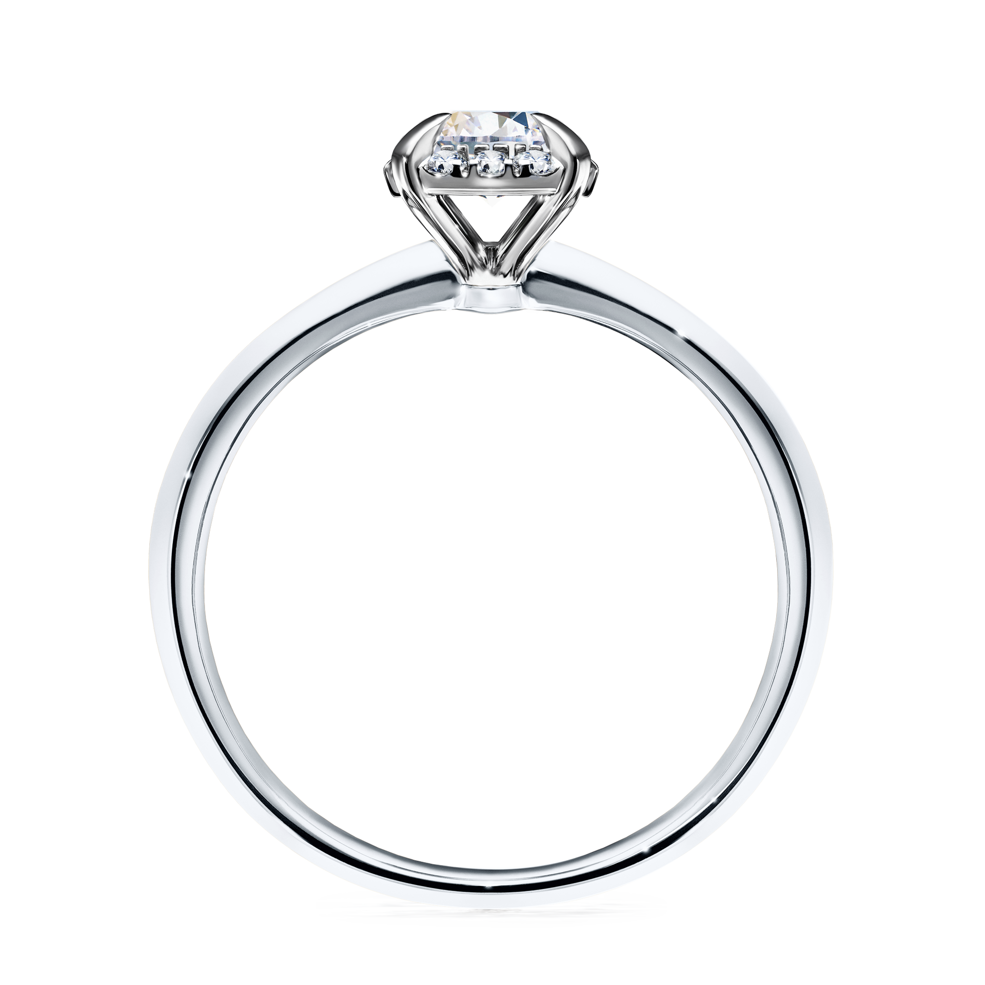 Pierścionek zaręczynowy My Beauty z białego złota z szafirem białym 0,62CT