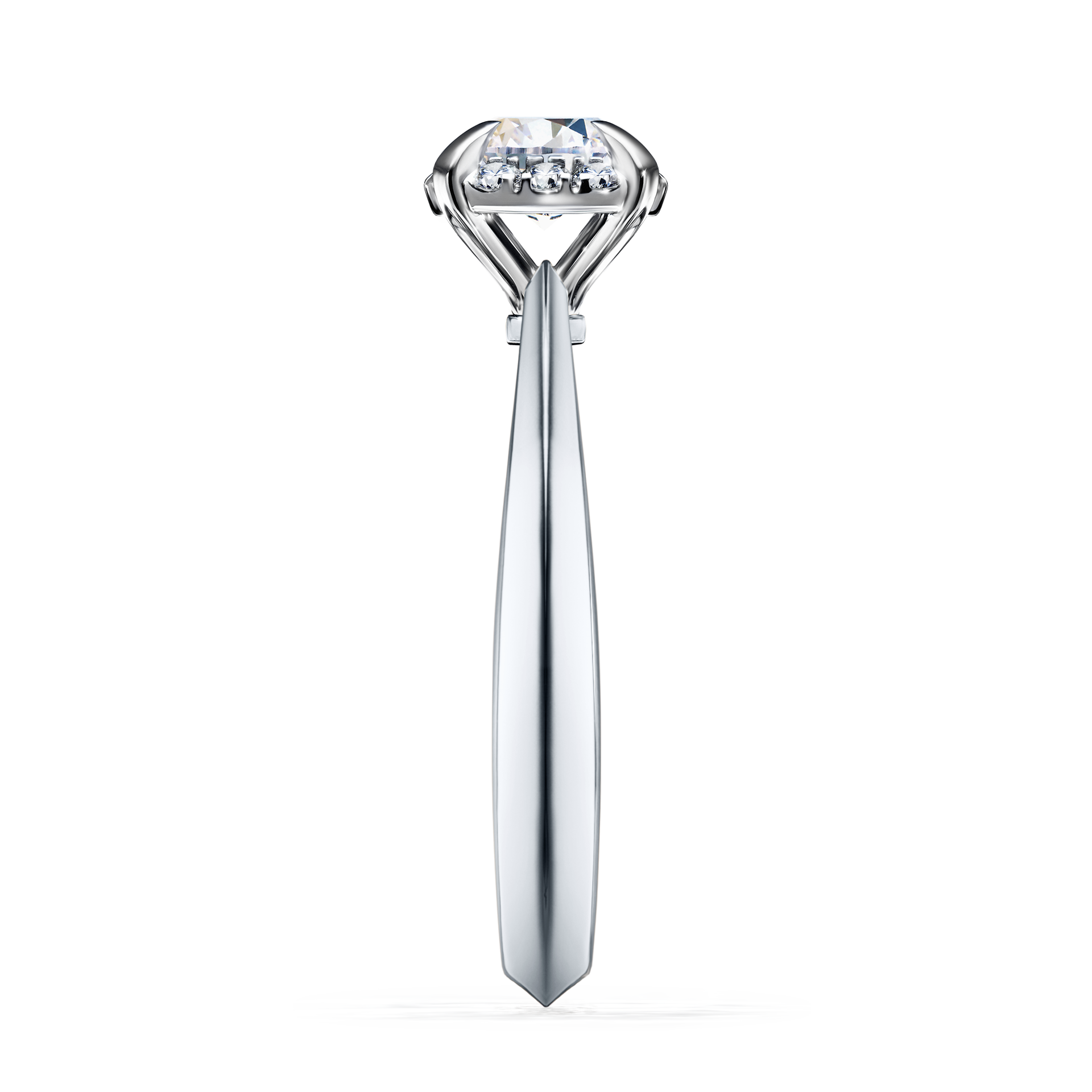 Pierścionek zaręczynowy My Beauty z białego złota z szafirem białym 0,62CT