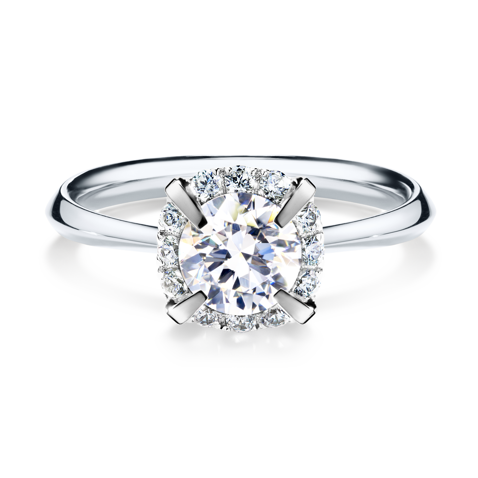 Pierścionek zaręczynowy My Beauty z białego złota z szafirem białym 0,98CT