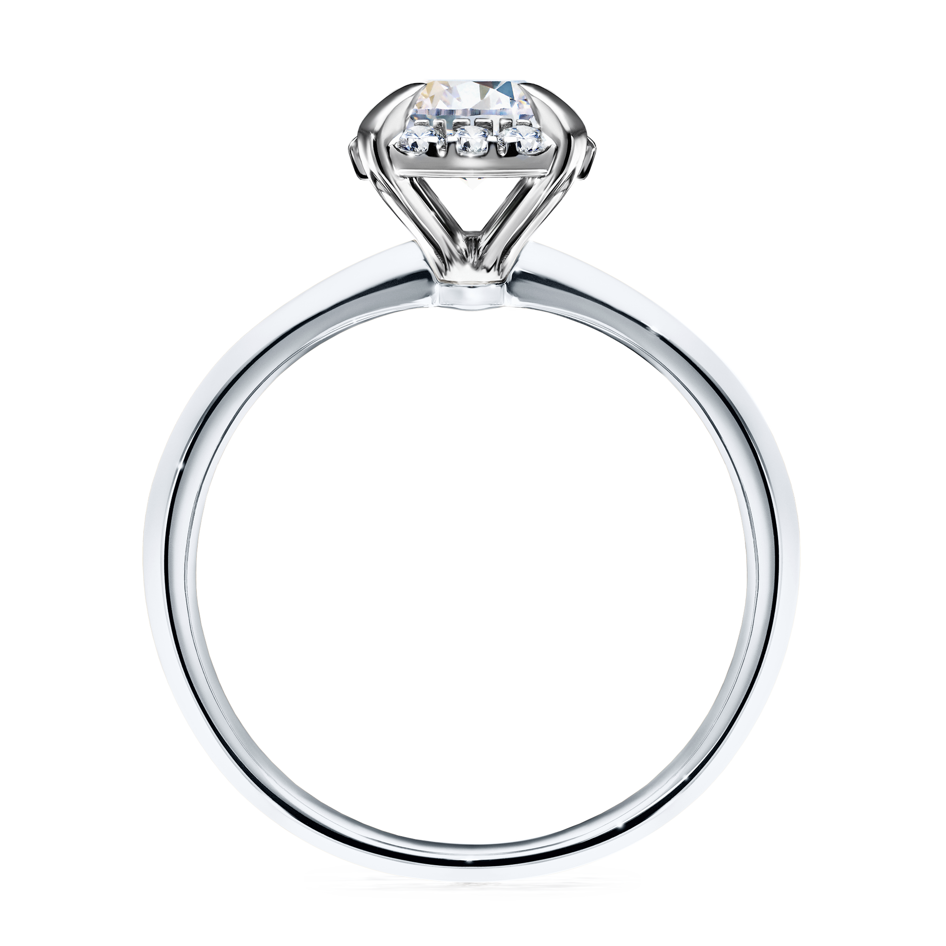 Pierścionek zaręczynowy My Beauty z białego złota z szafirem białym 0,98CT