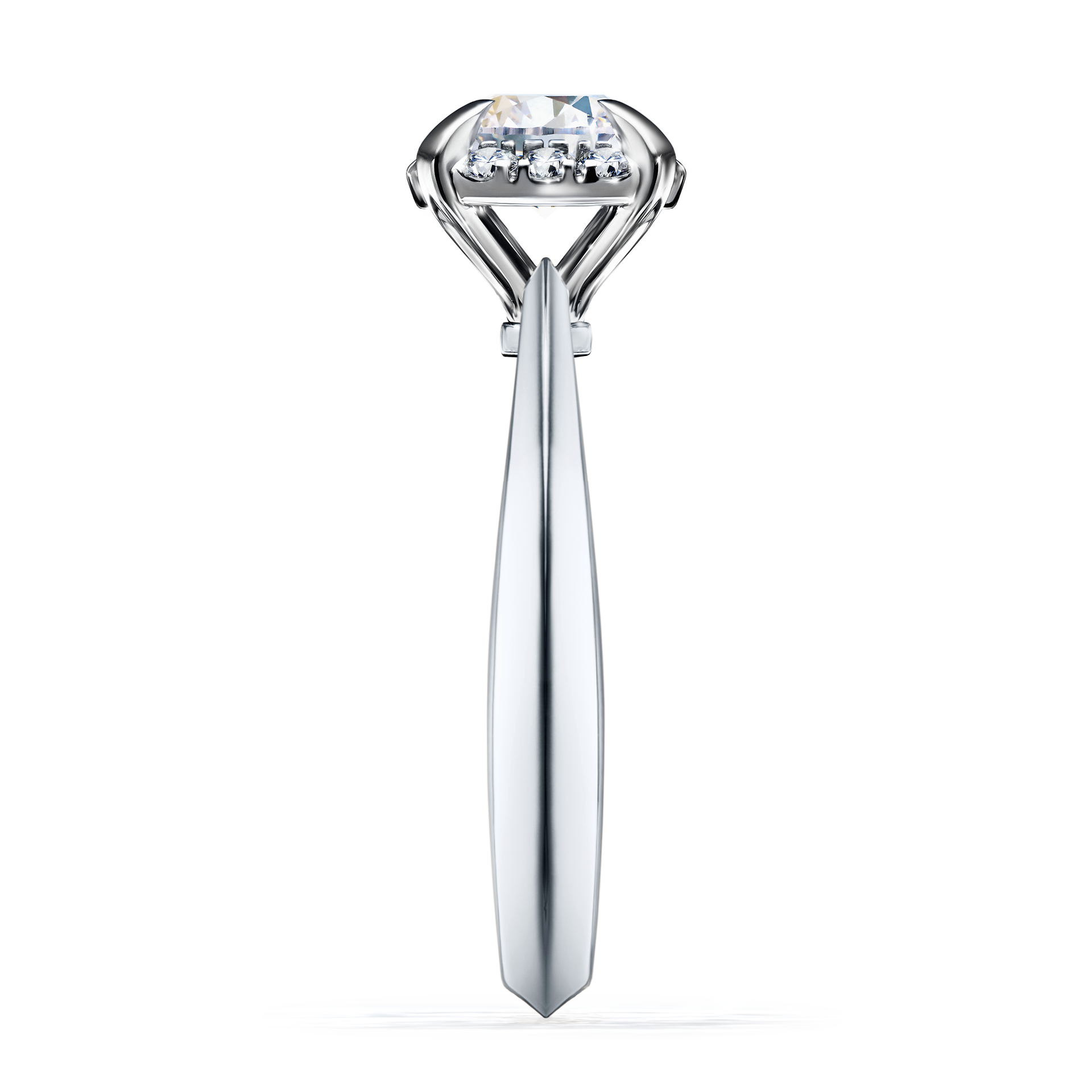 Pierścionek zaręczynowy My Beauty z białego złota z szafirem białym 0,98CT
