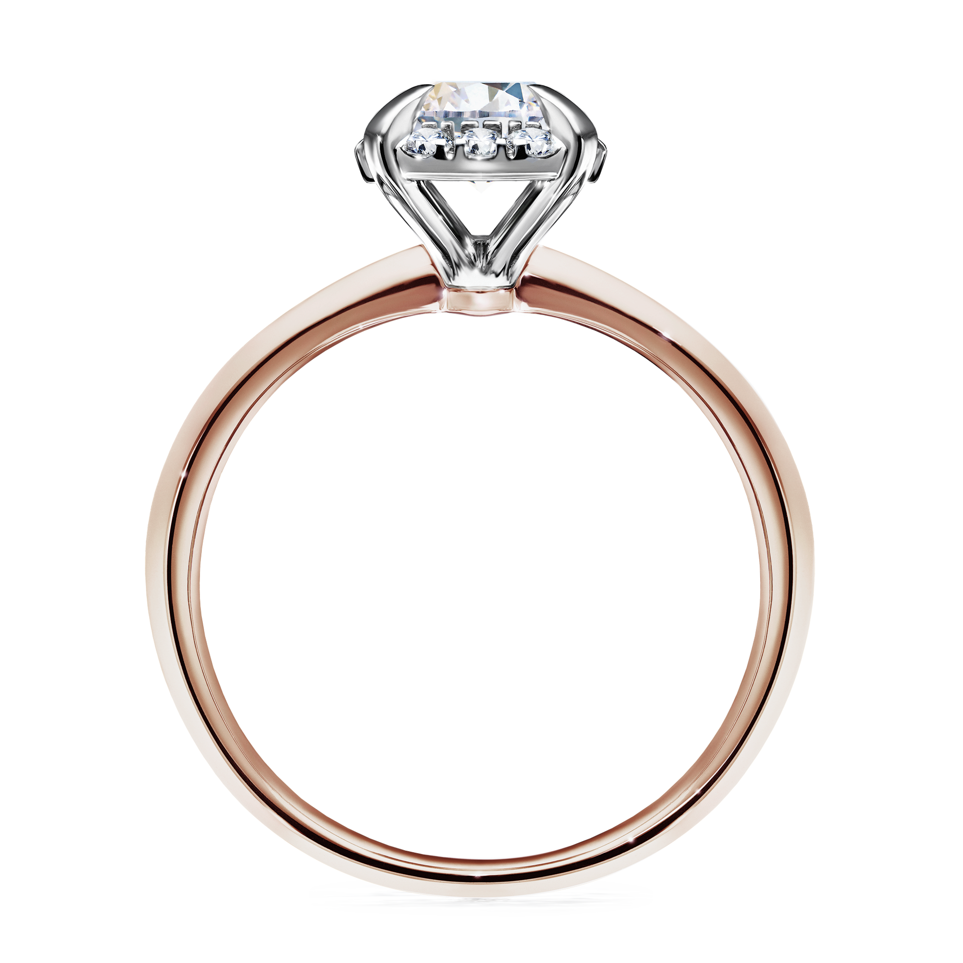 Pierścionek zaręczynowy My Beauty z różowego złota z szafirem białym 0,98CT