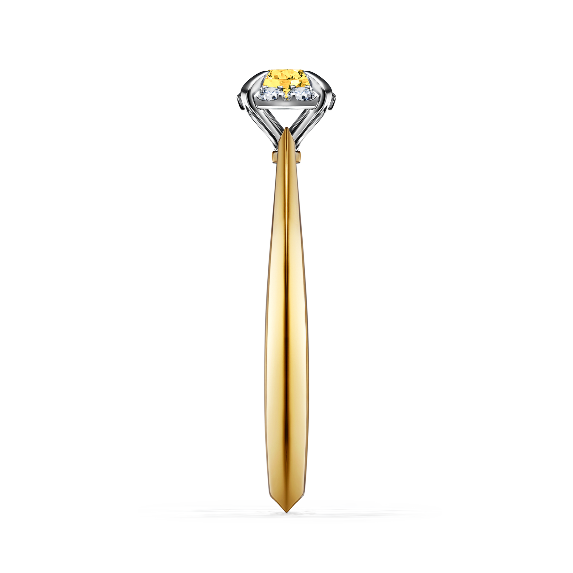 Pierścionek zaręczynowy My Beauty z żółtego złota z szafirem żółtym 0,14CT