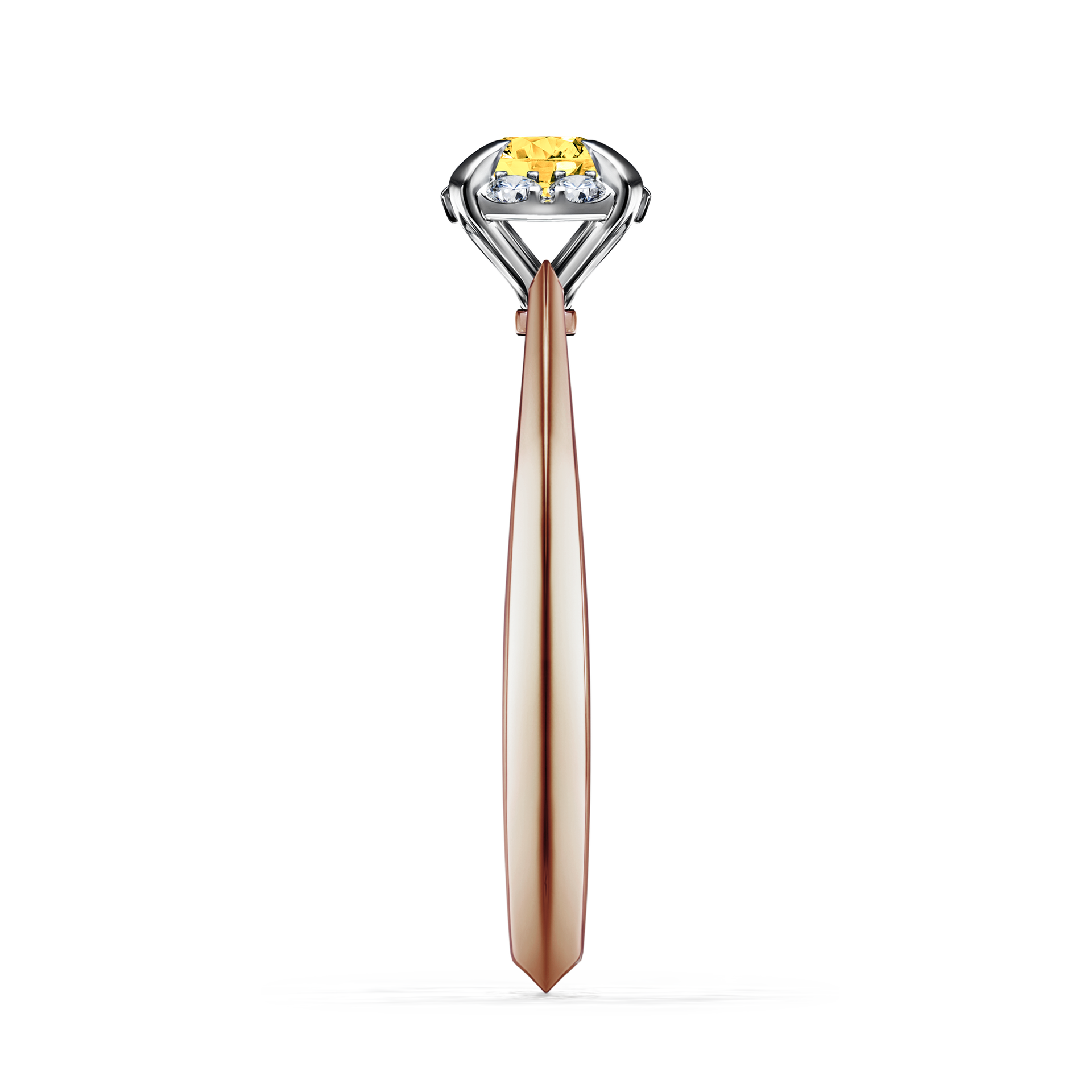 Pierścionek zaręczynowy My Beauty z różowego złota z szafirem żółtym 0,33CT