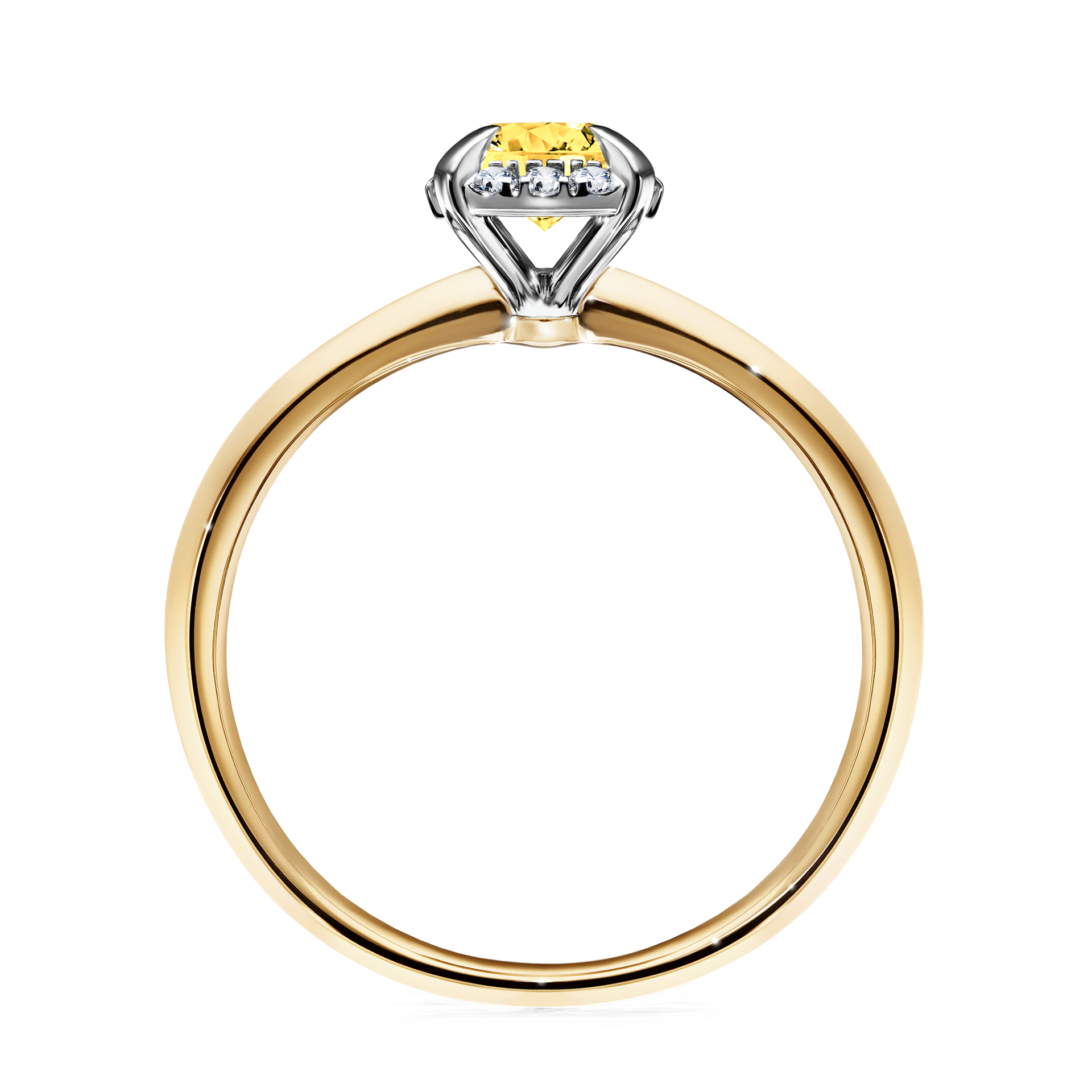 Pierścionek zaręczynowy My Beauty z żółtego złota z szafirem żółtym 0,62CT