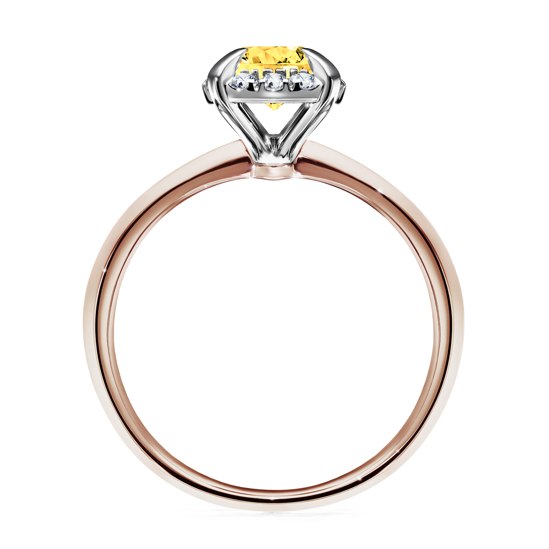 Pierścionek zaręczynowy My Beauty z różowego złota z szafirem żółtym 0,98CT