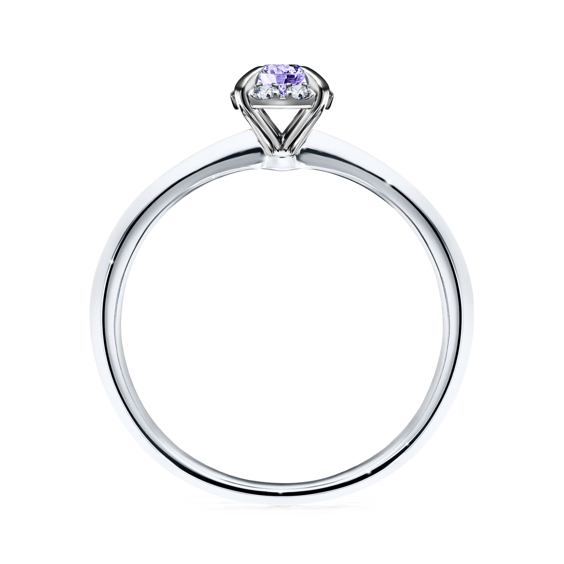 Pierścionek zaręczynowy My Beauty z białego złota z tanzanitem 0,14CT