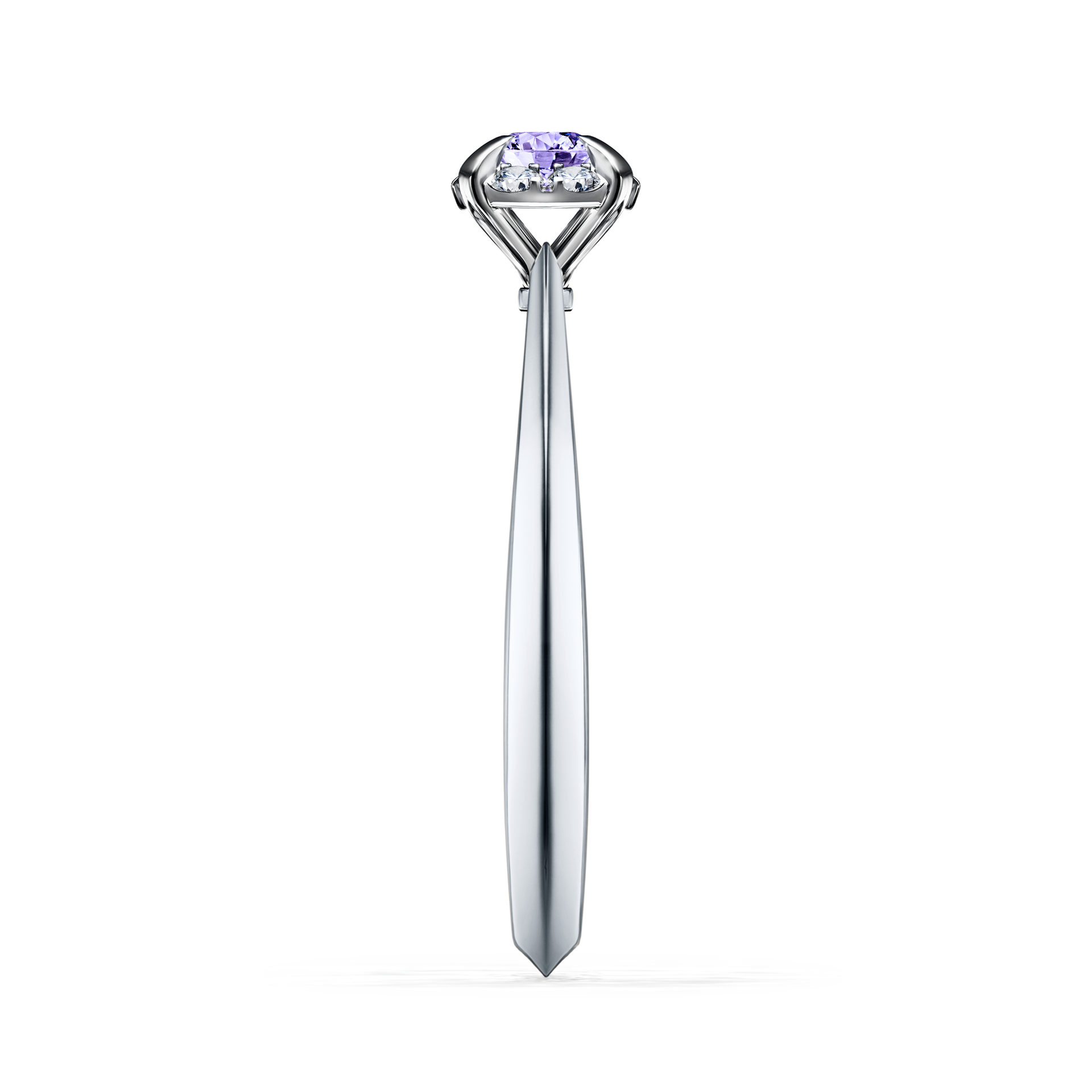 Pierścionek zaręczynowy My Beauty z białego złota z tanzanitem 0,14CT