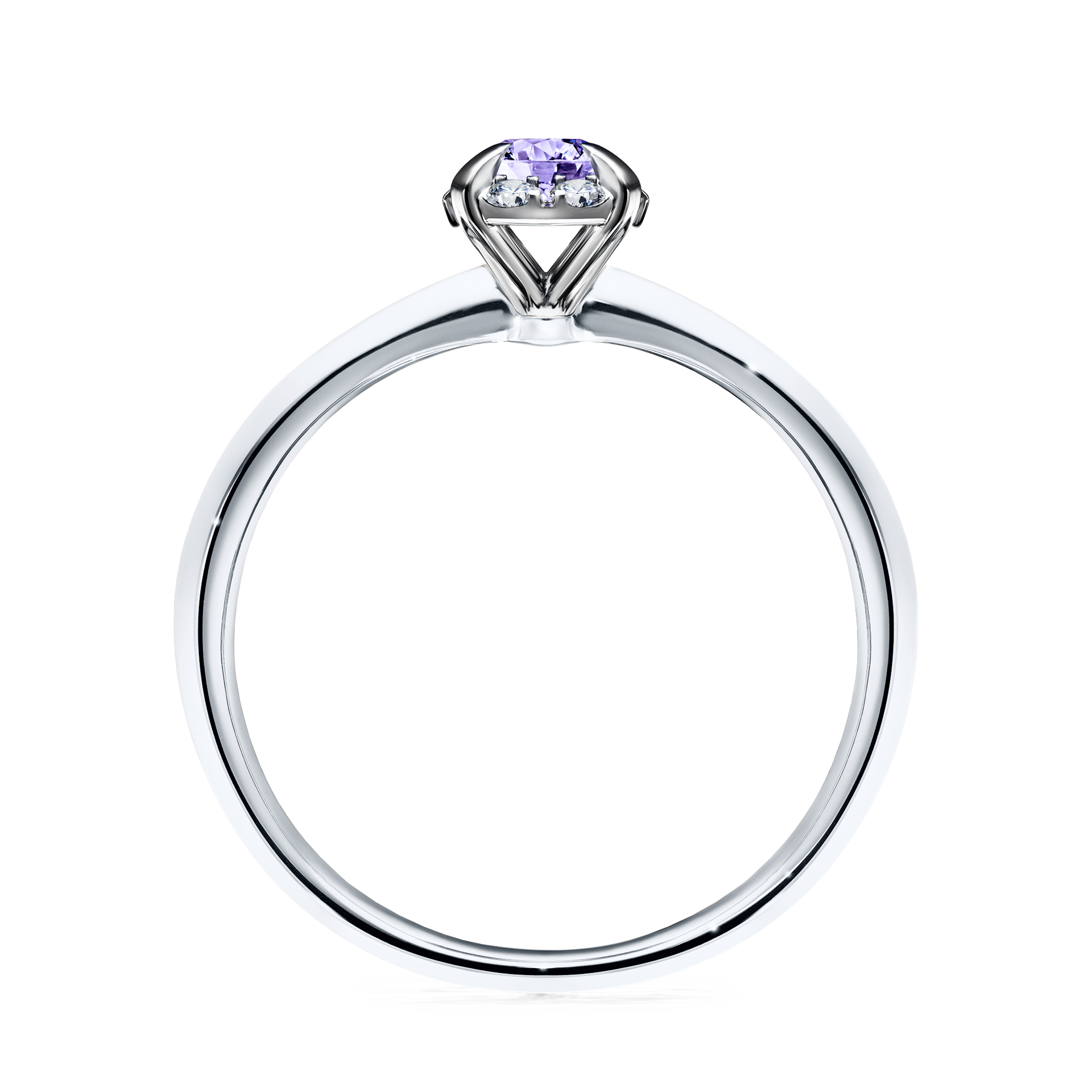 Pierścionek zaręczynowy My Beauty z białego złota z tanzanitem 0,33CT