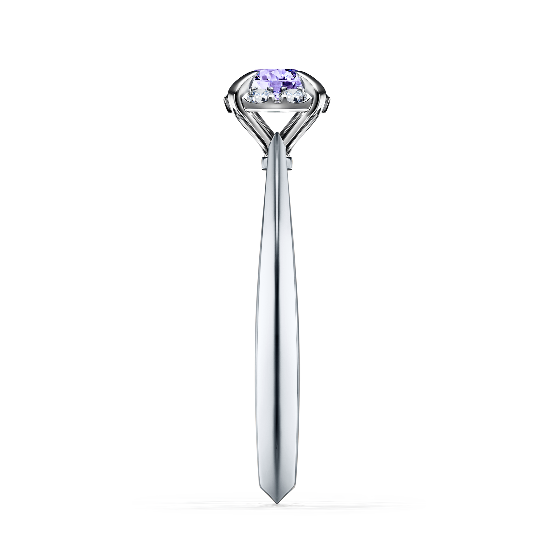 Pierścionek zaręczynowy My Beauty z białego złota z tanzanitem 0,33CT