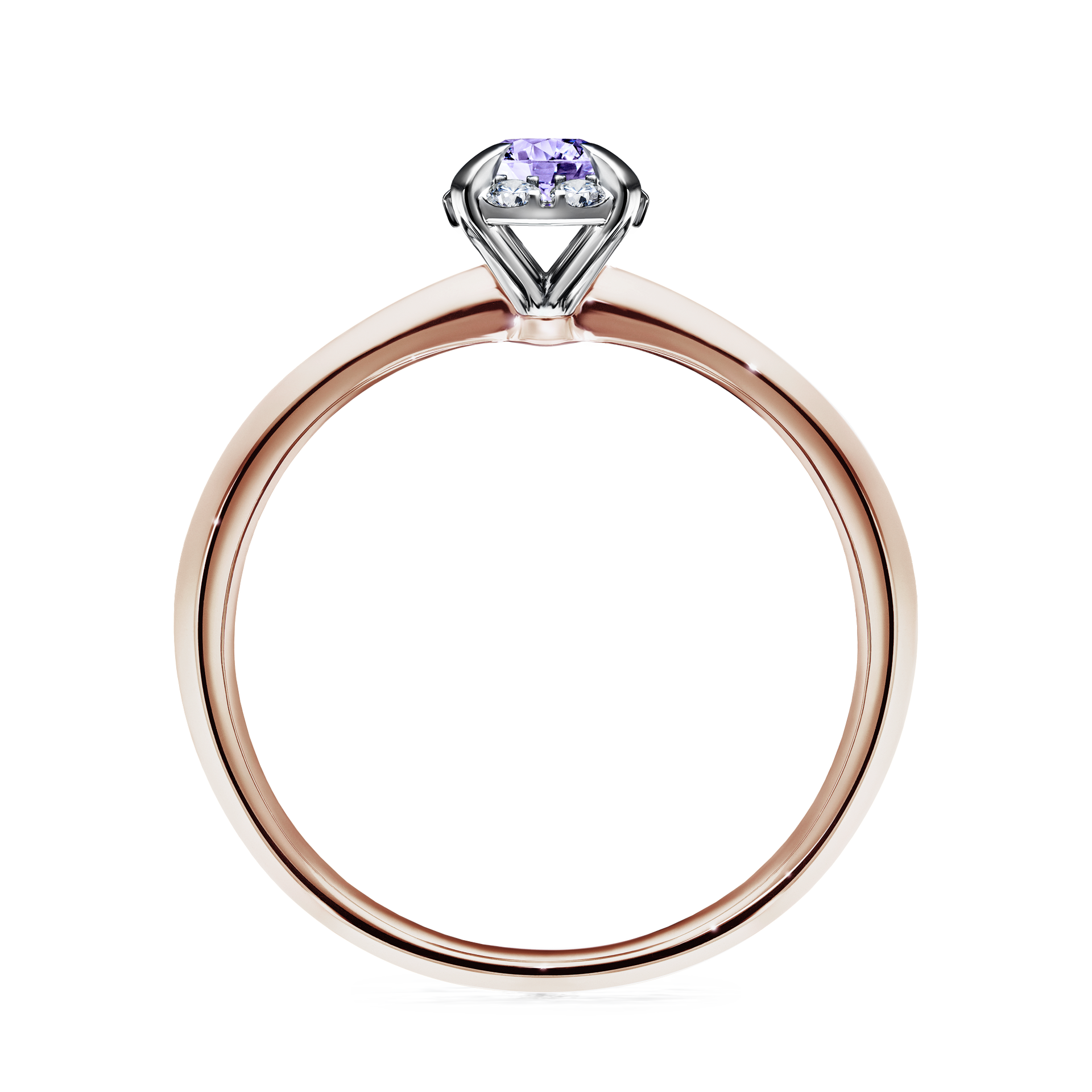 Pierścionek zaręczynowy My Beauty z różowego złota z tanzanitem 0,33CT