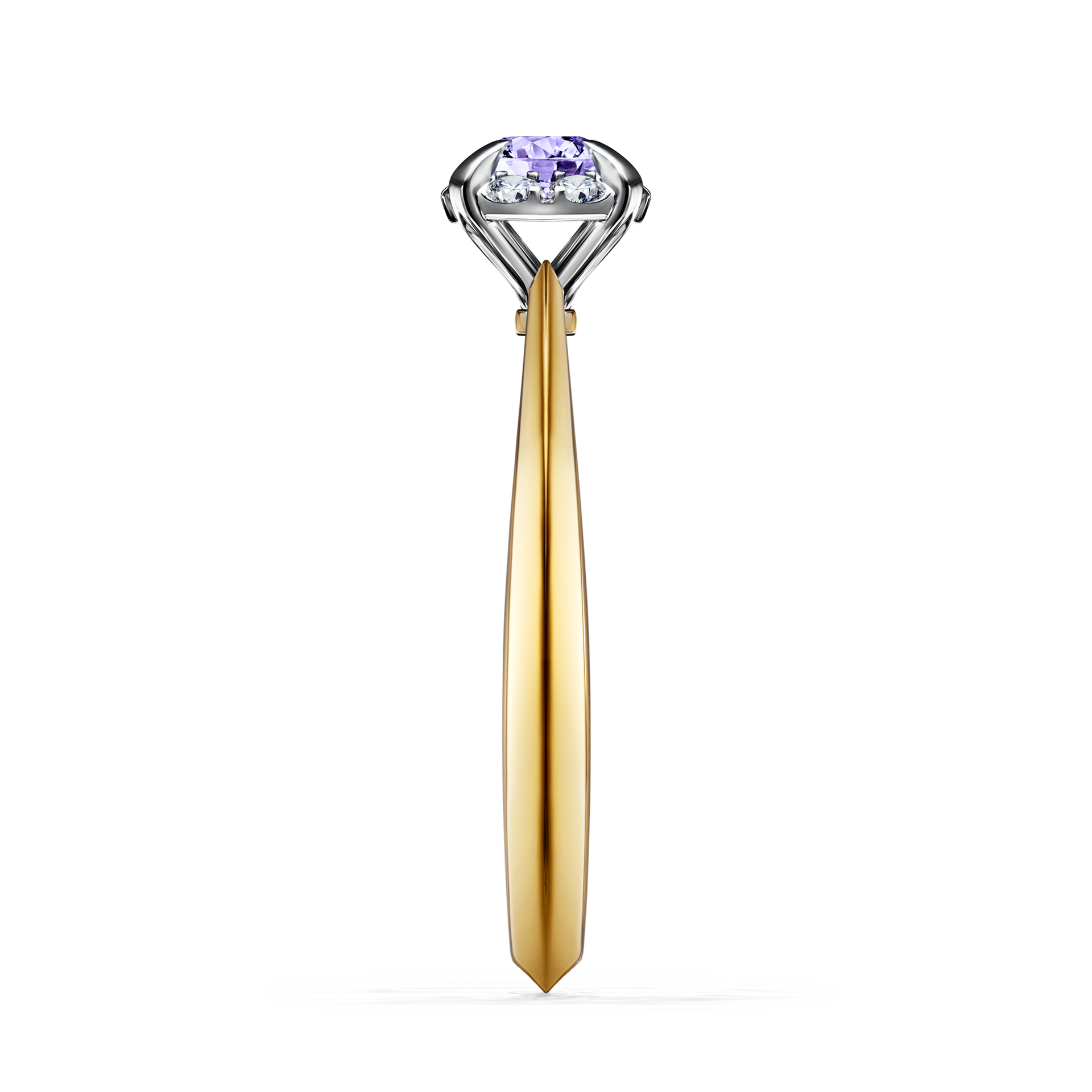 Pierścionek zaręczynowy My Beauty z żółtego złota z tanzanitem 0,33CT