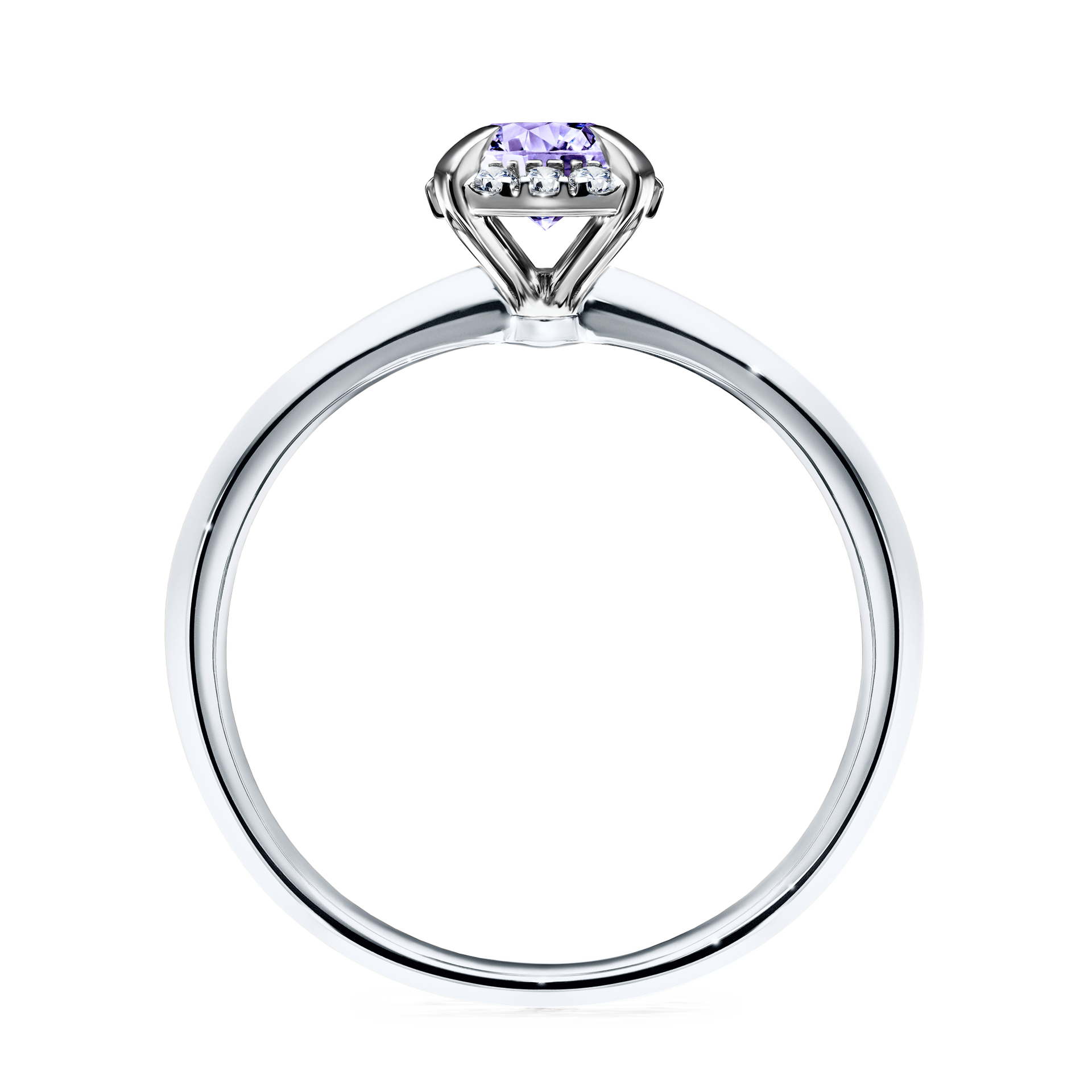 Pierścionek zaręczynowy My Beauty z białego złota z tanzanitem 0,62CT