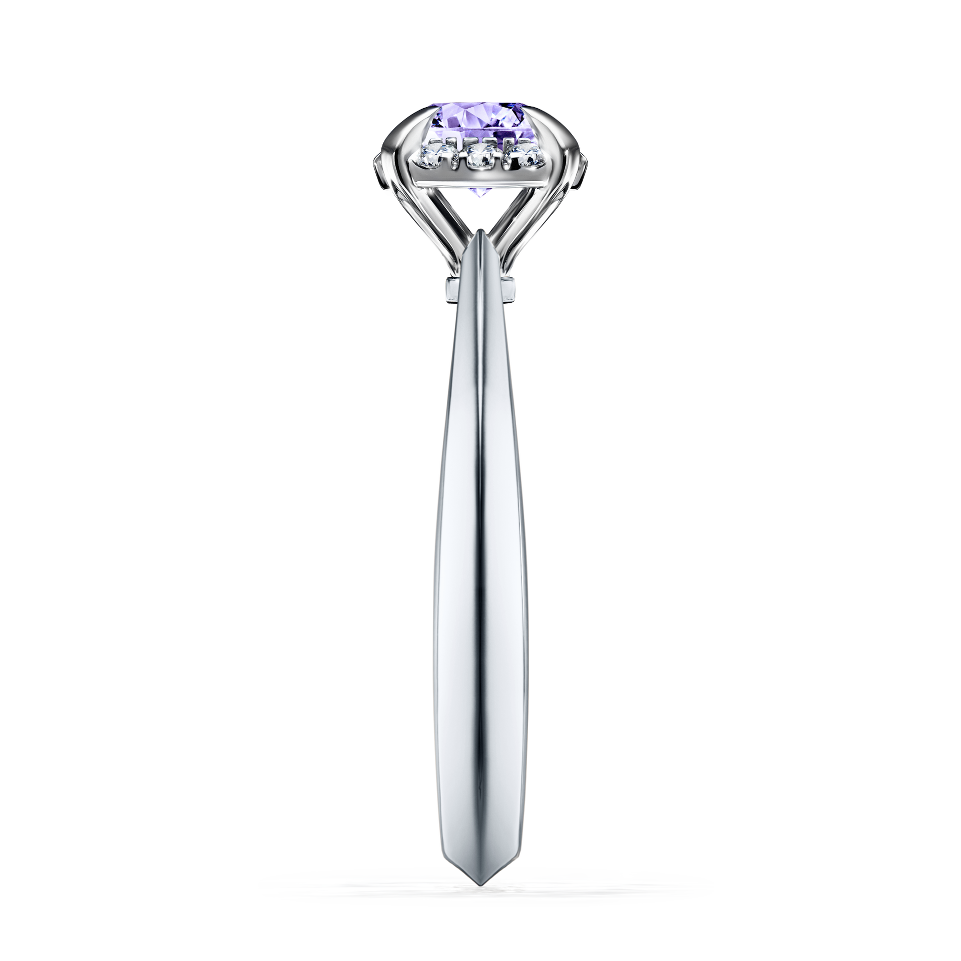 Pierścionek zaręczynowy My Beauty z białego złota z tanzanitem 0,62CT