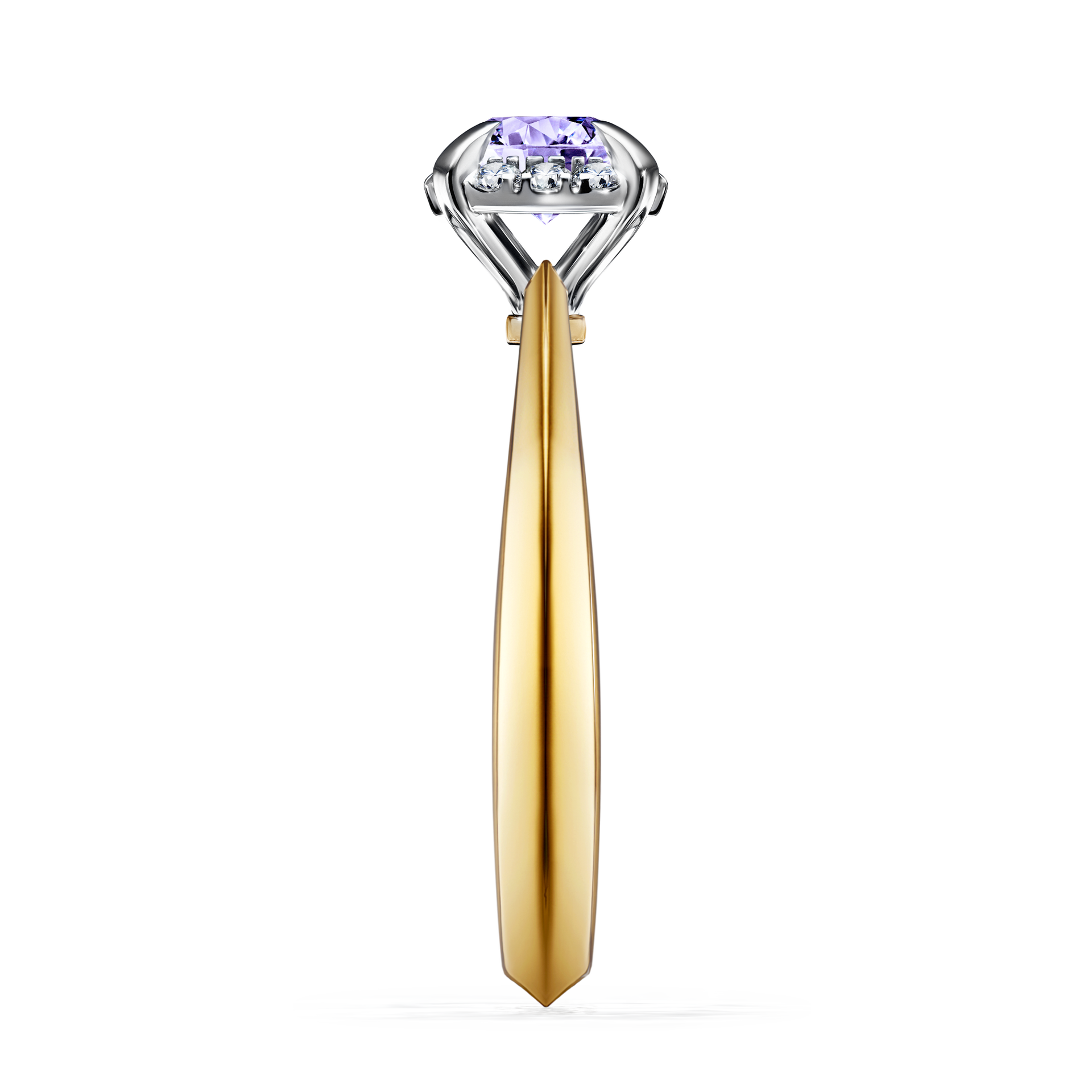 Pierścionek zaręczynowy My Beauty z żółtego złota z tanzanitem 0,62CT