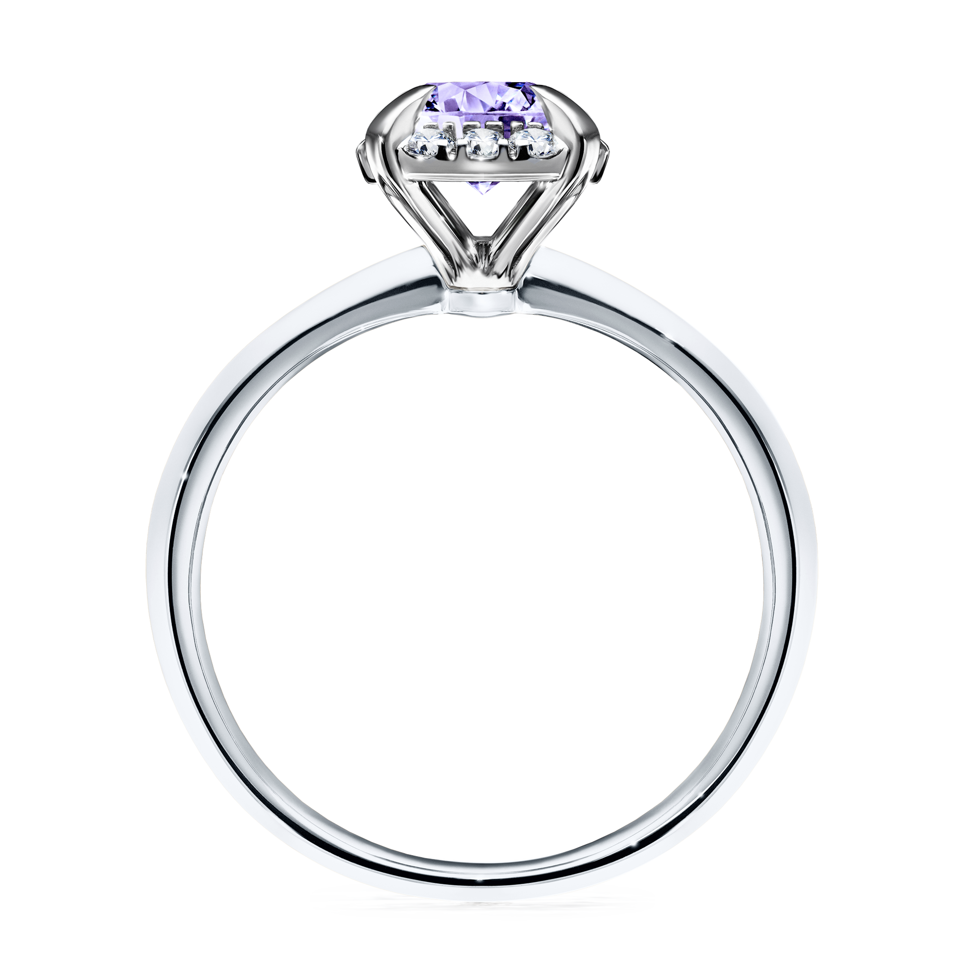 Pierścionek zaręczynowy My Beauty z białego złota z tanzanitem 0,98CT