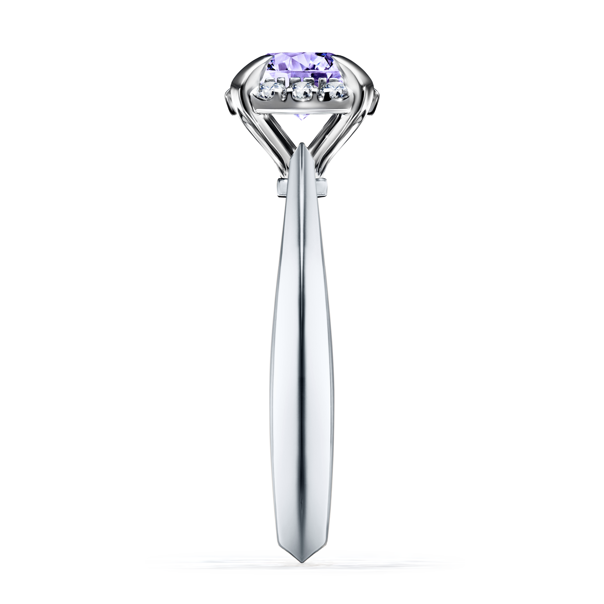 Pierścionek zaręczynowy My Beauty z białego złota z tanzanitem 0,98CT
