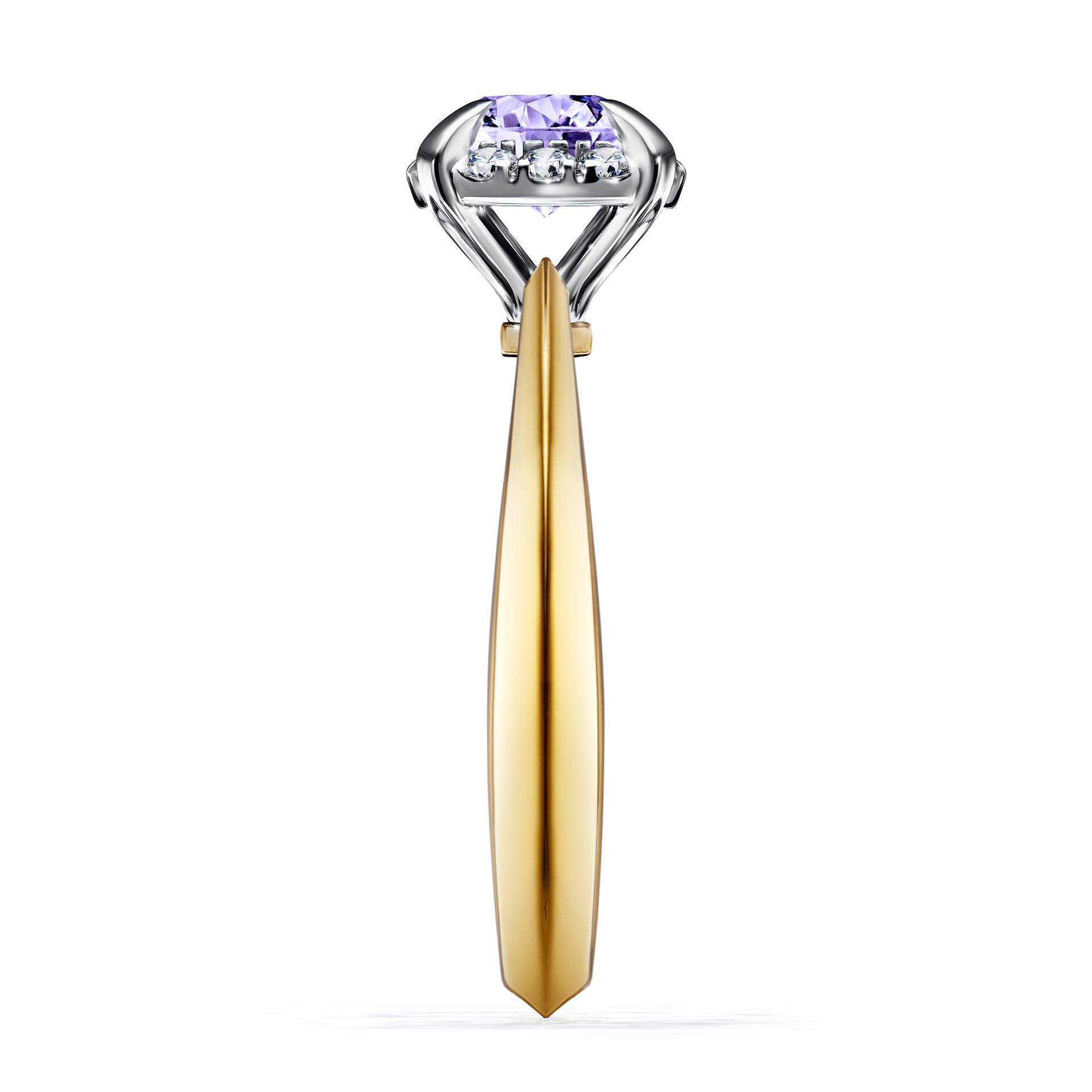 Pierścionek zaręczynowy My Beauty z żółtego złota z tanzanitem 0,98CT