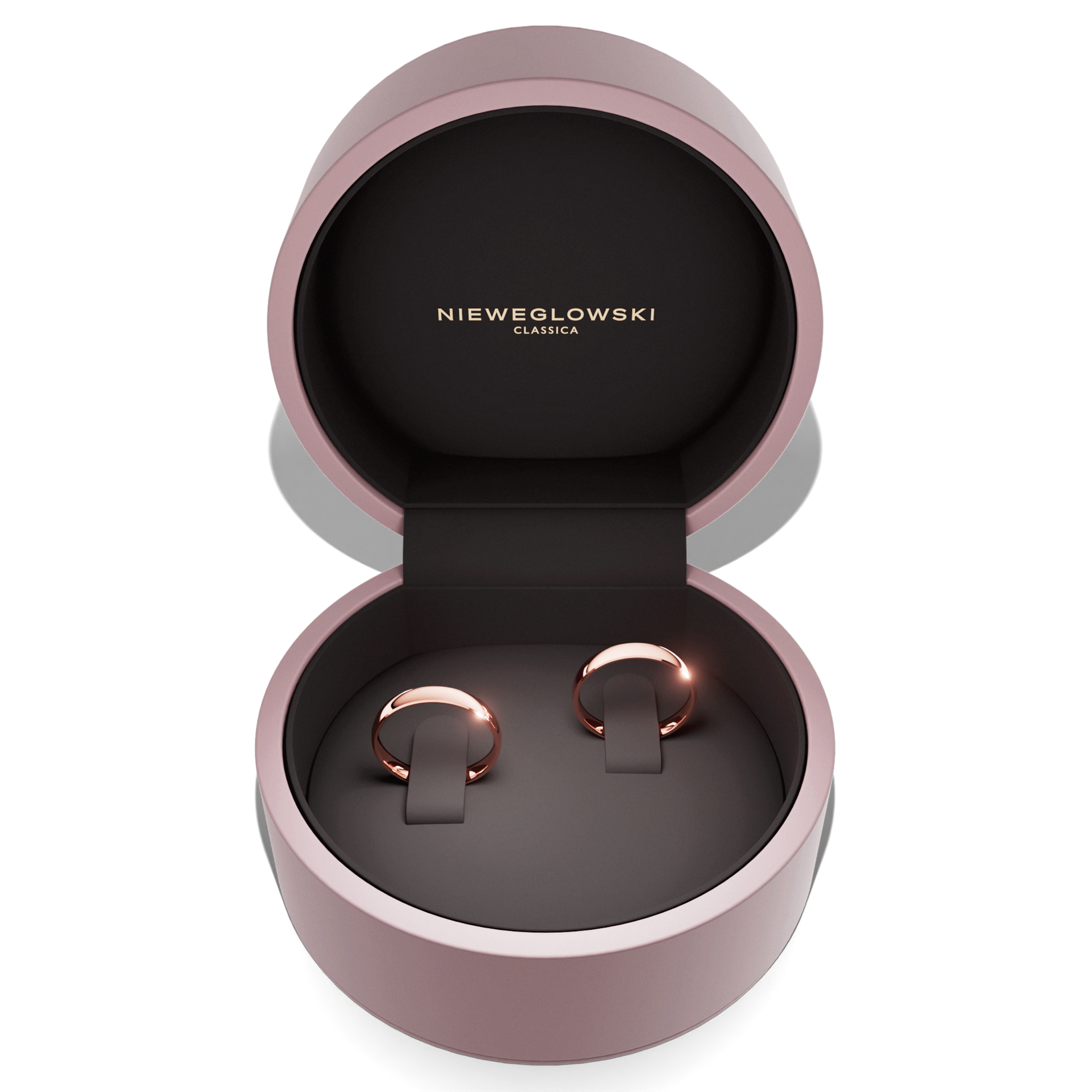 Obraczki slubne komfort 3 mm z rozowego zlota 06