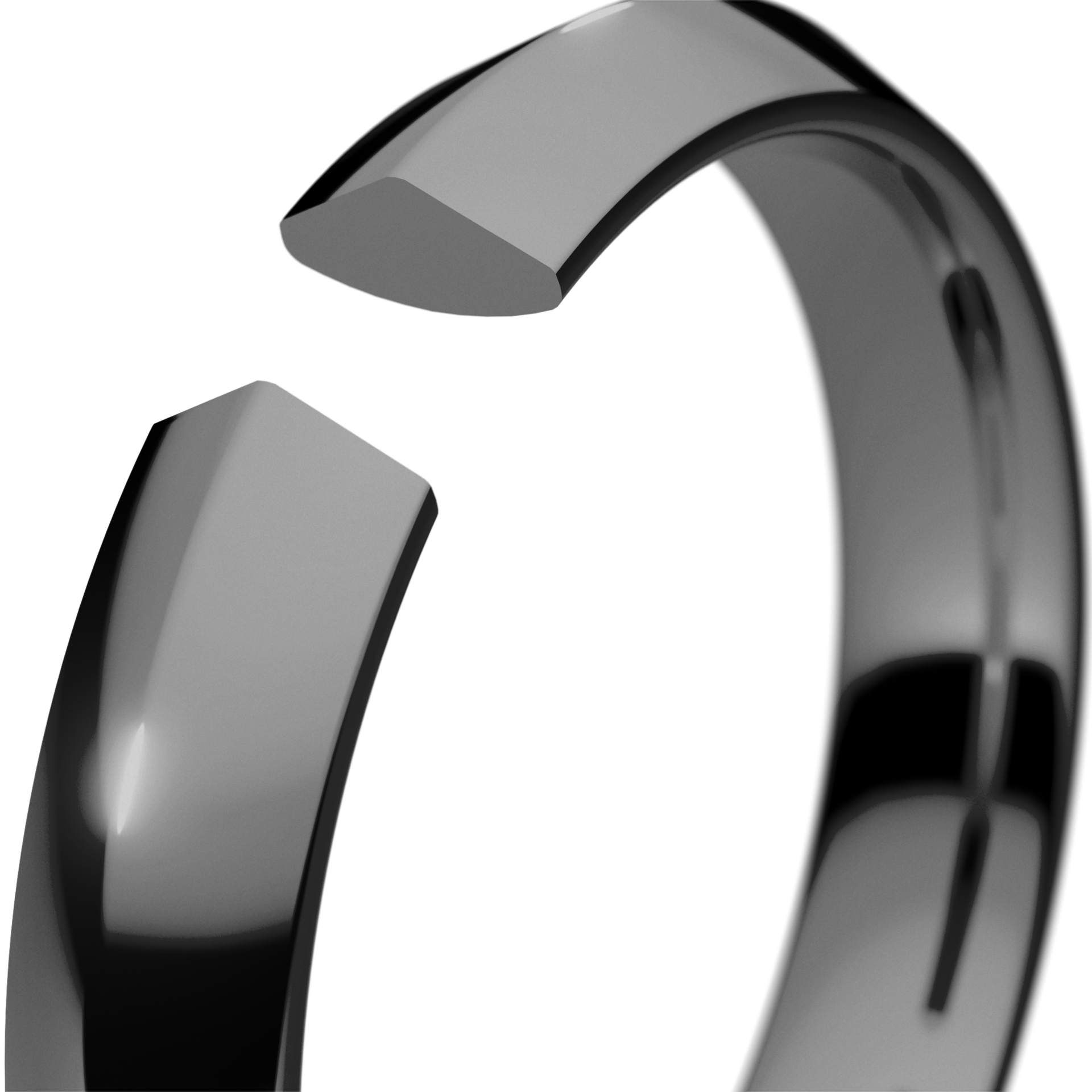 Obraczki slubne bevel 3 5 mm z czarnego zlota 05