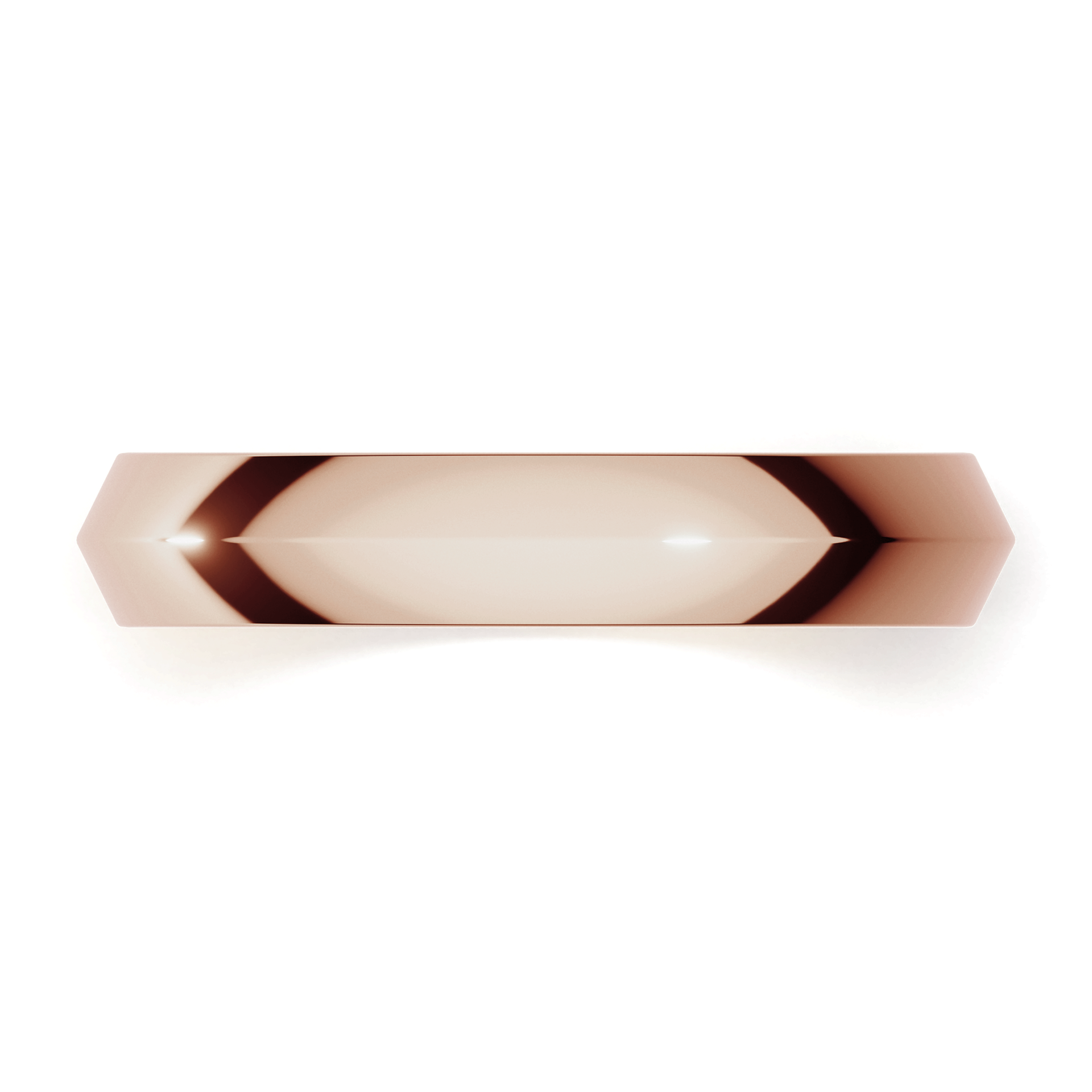Obraczki slubne bevel 3 5 mm z rozowego zlota 04
