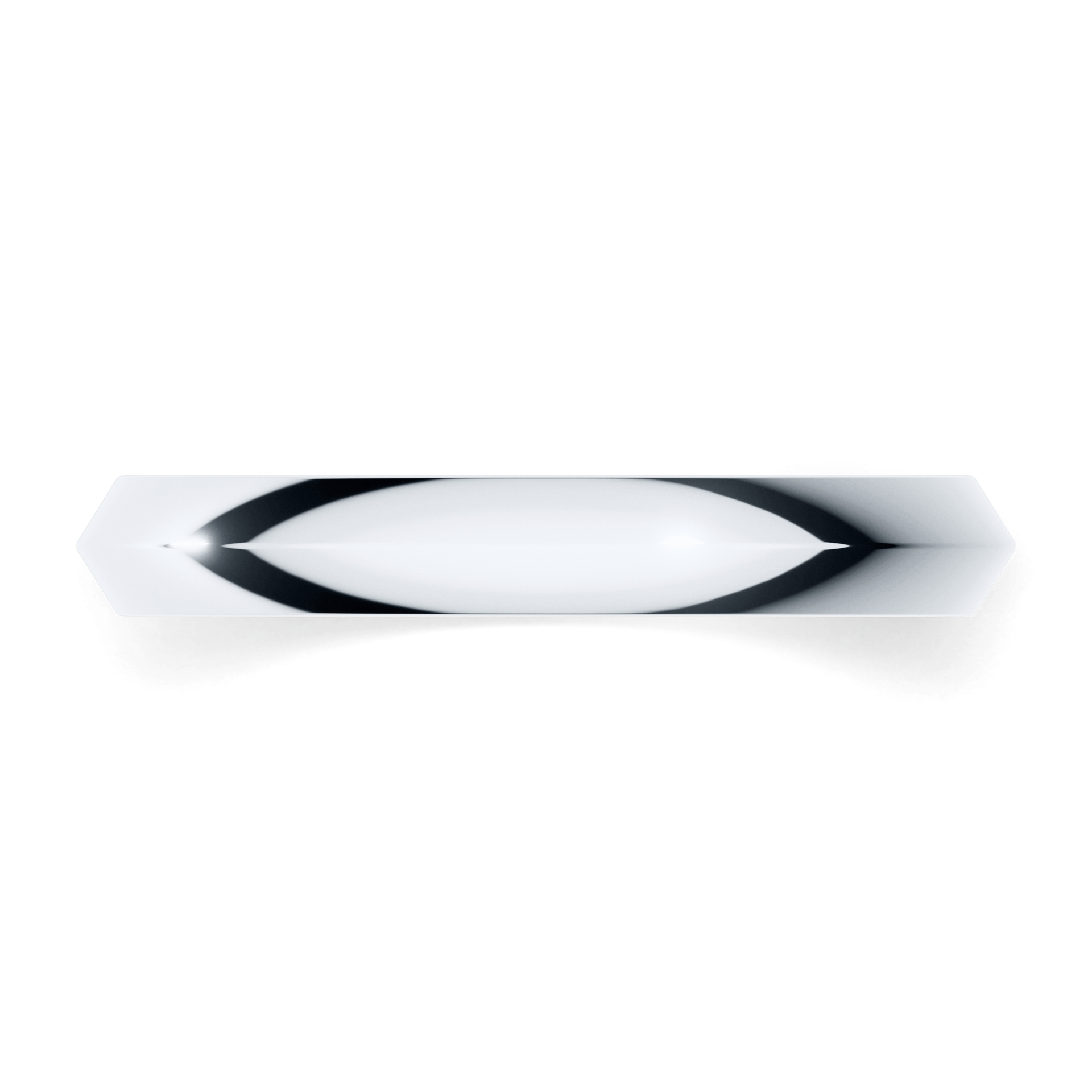 Obraczki slubne bevel 3 mm z bialego zlota 04
