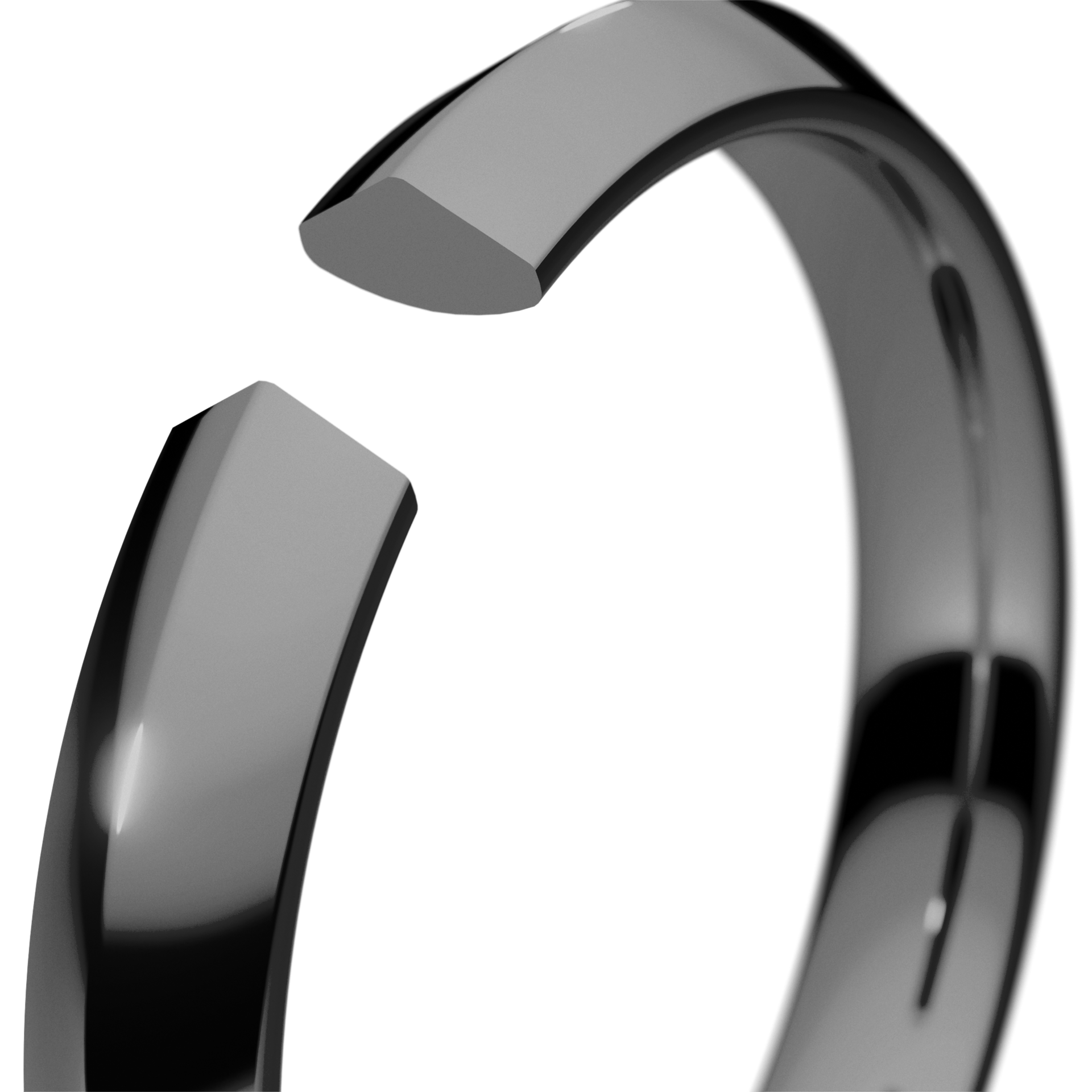Obraczki slubne bevel 3 mm z czarnego zlota 05