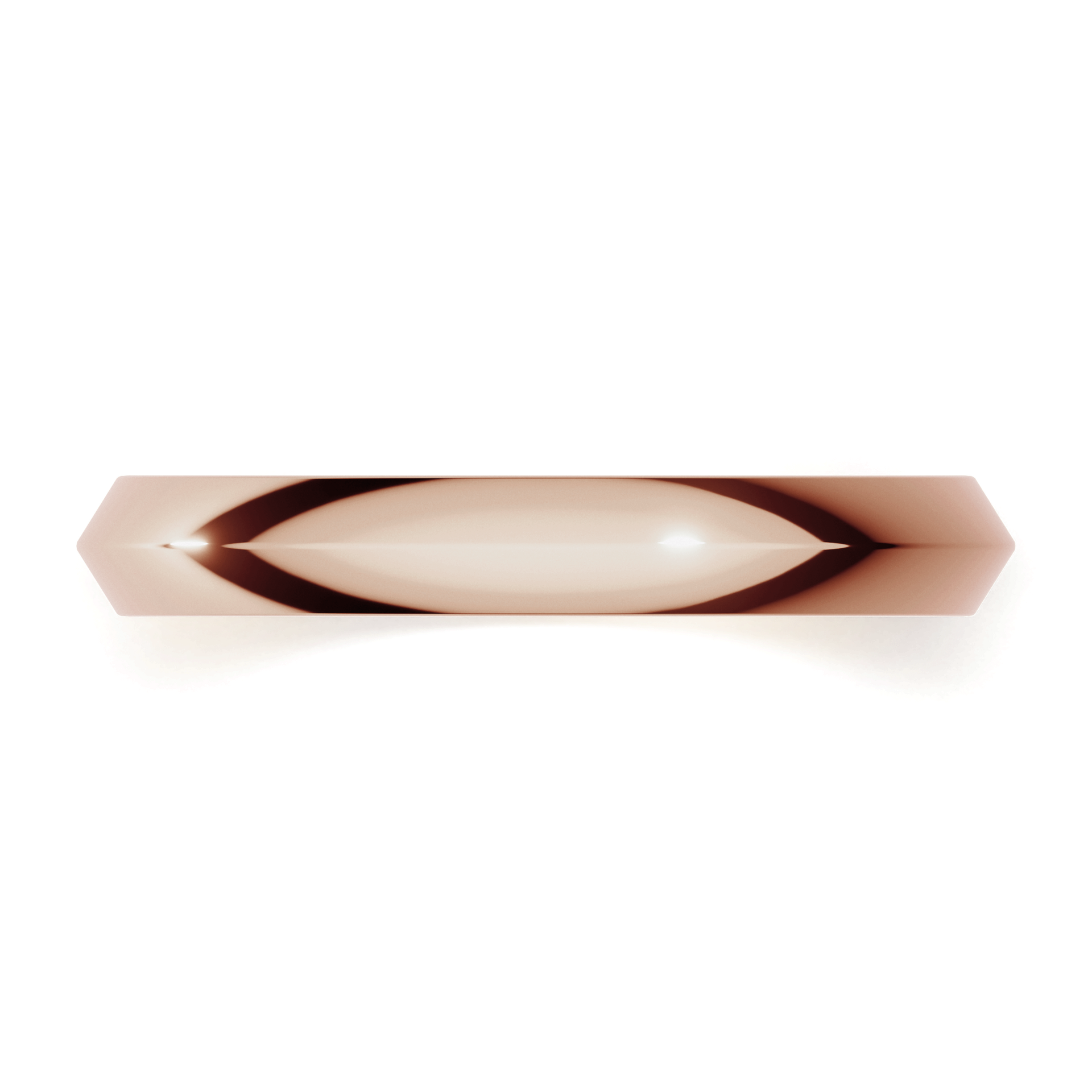 Obraczki slubne bevel 3 mm z rozowego zlota 04