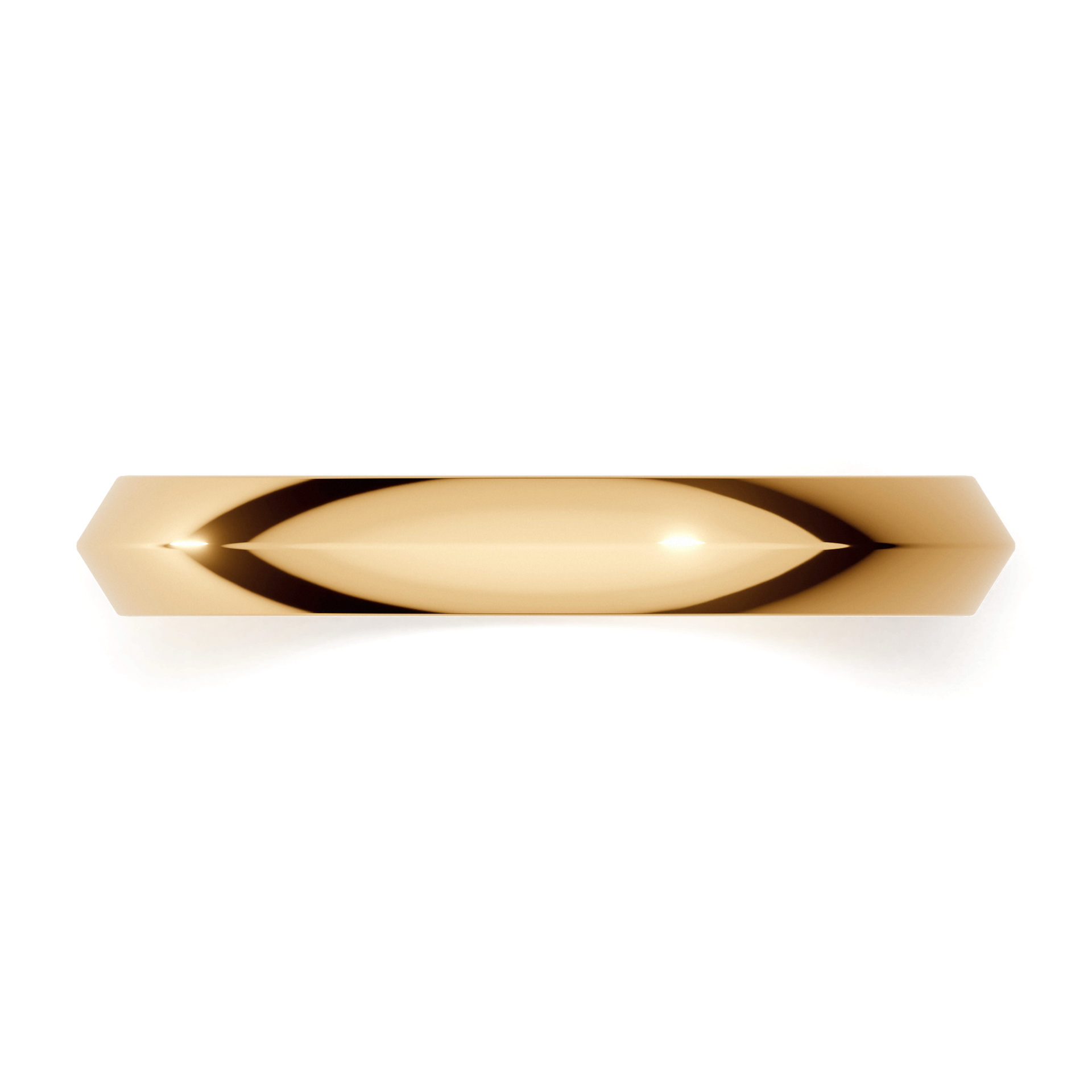 Obraczki slubne bevel 3 mm z zoltego zlota 04