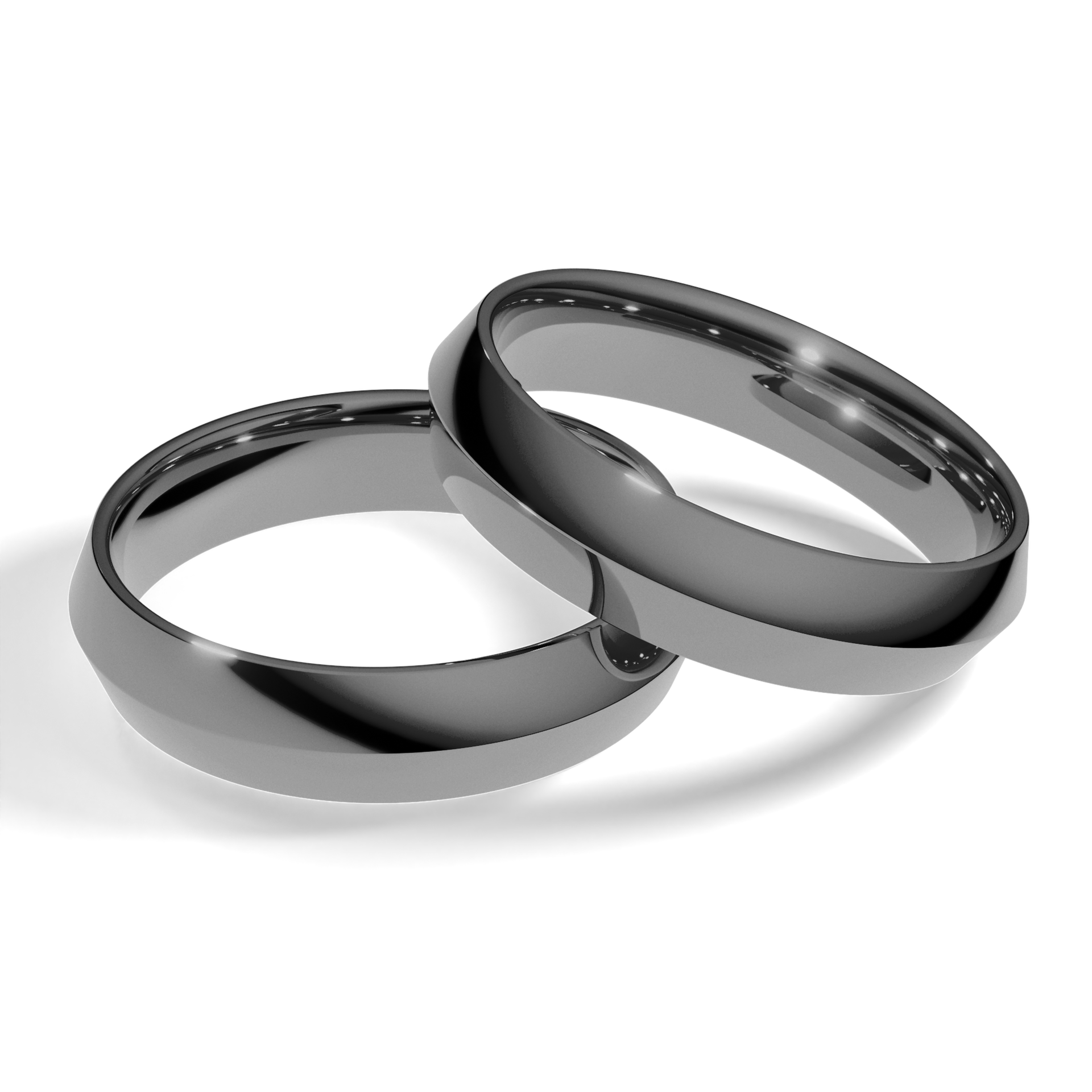 Obrączki ślubne Classica z czarnego złota 4,5 mm