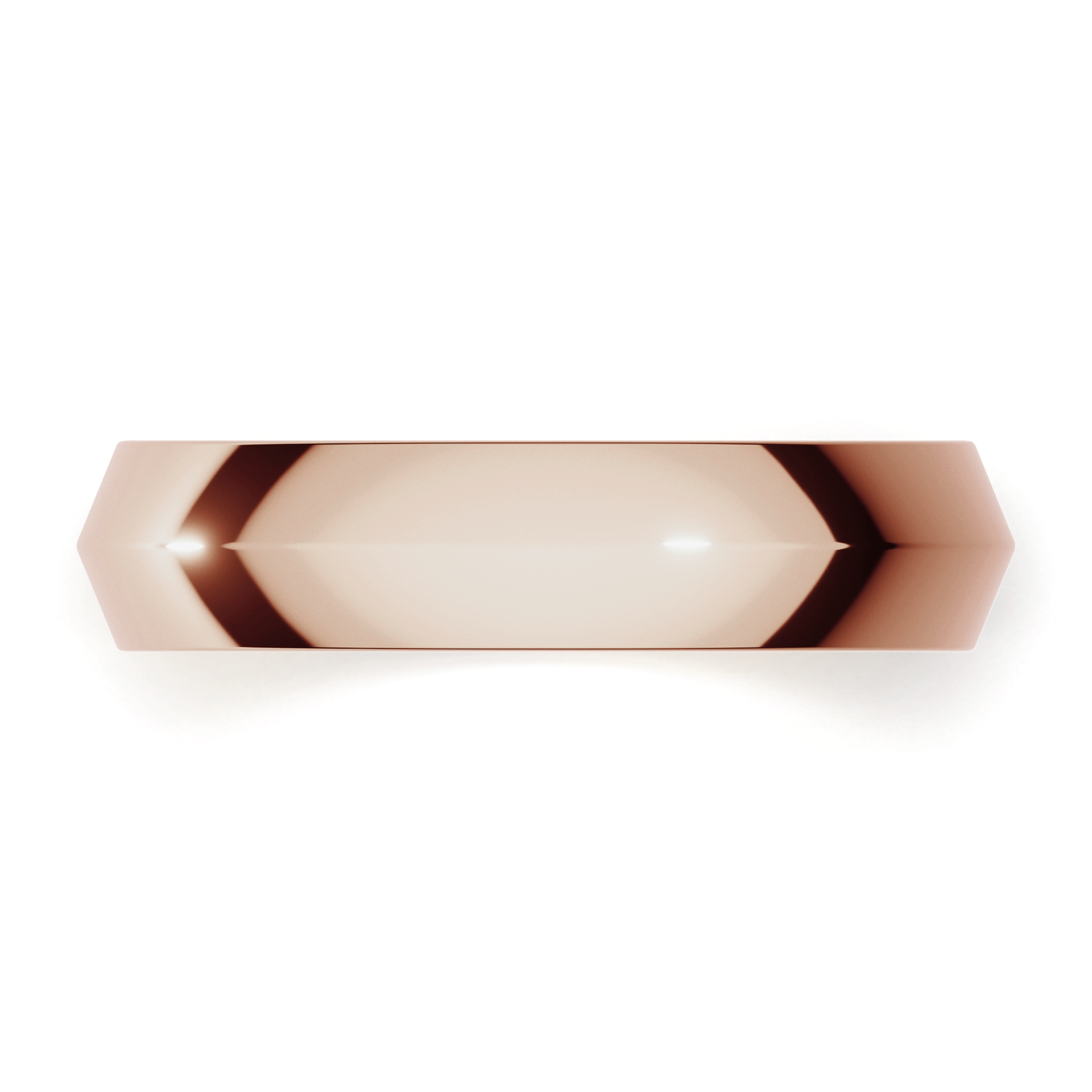 Obraczki slubne bevel 4 5 mm z rozowego zlota 04