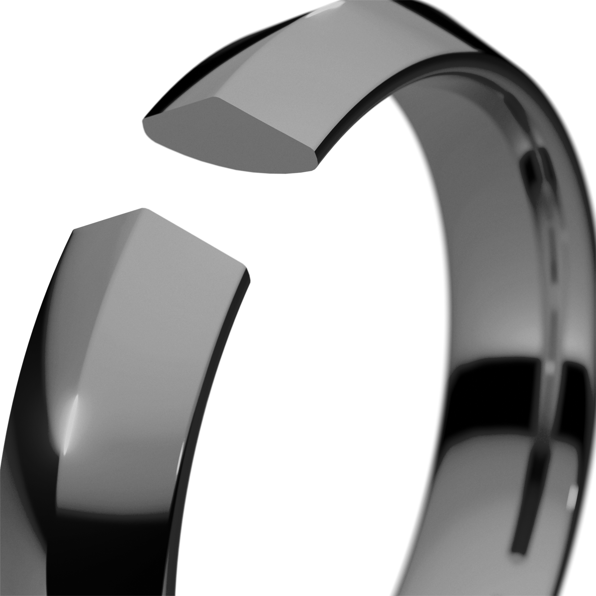 Obraczki slubne bevel 4 mm z czarnego zlota 05