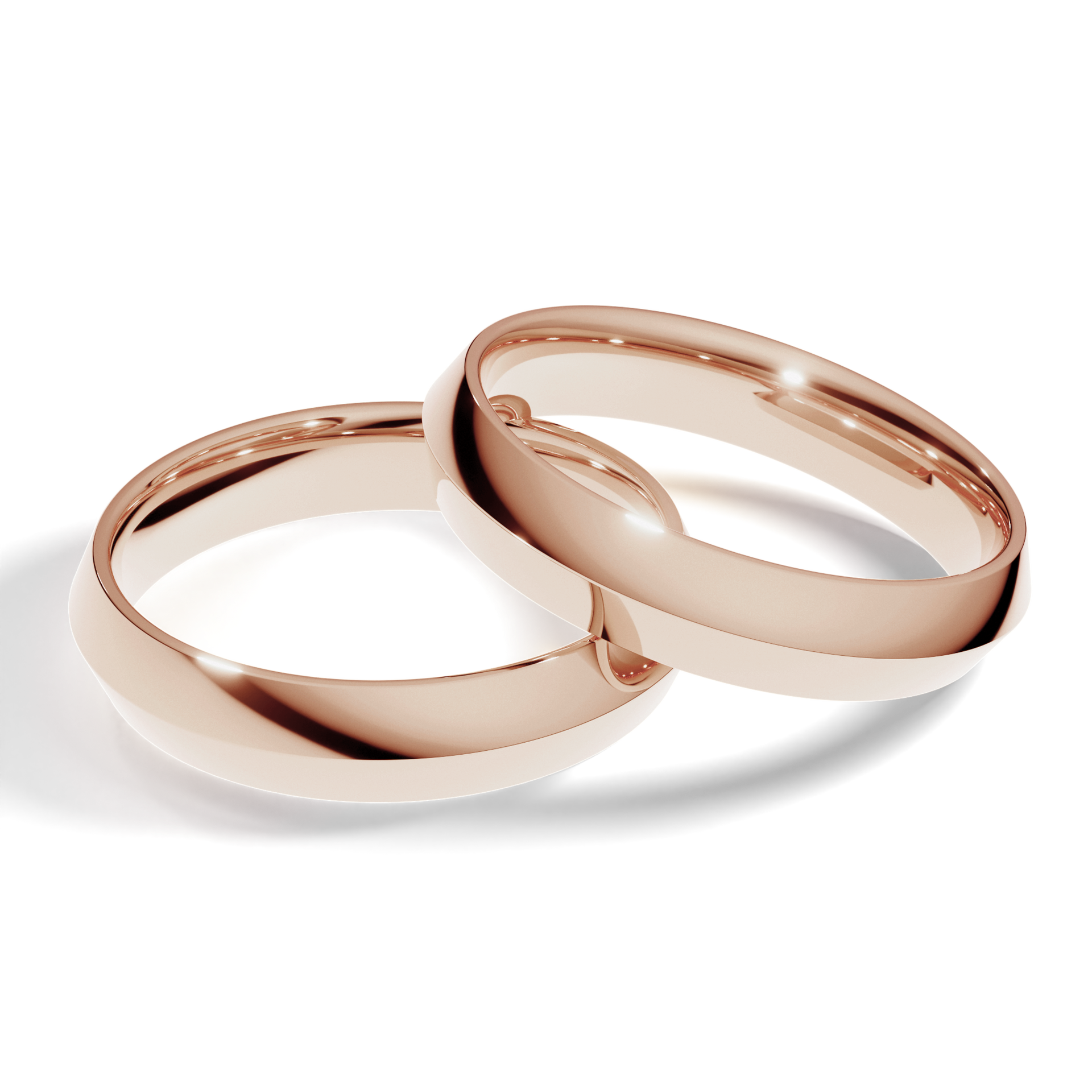 Obrączki ślubne Classica z różowego złota 4 mm
