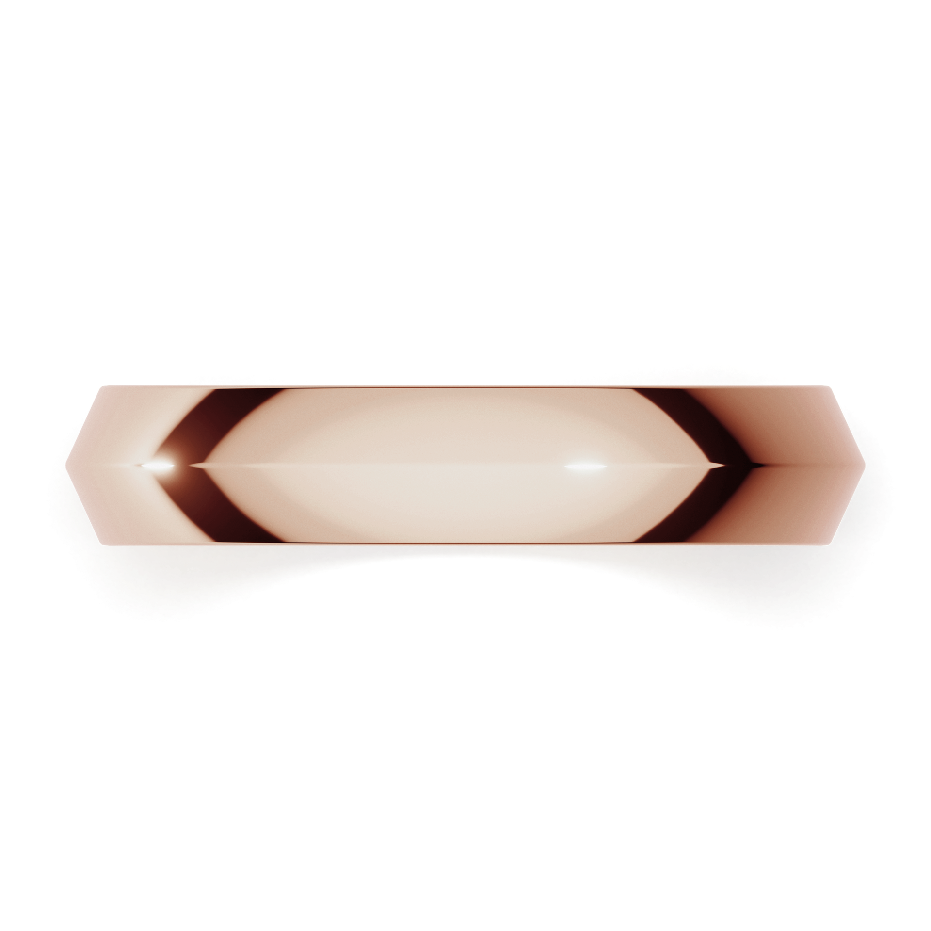 Obraczki slubne bevel 4 mm z rozowego zlota 04