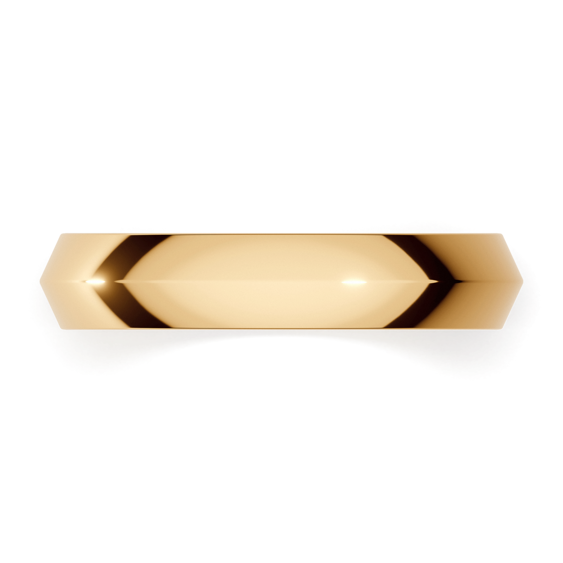 Obraczki slubne bevel 4 mm z zoltego zlota 04