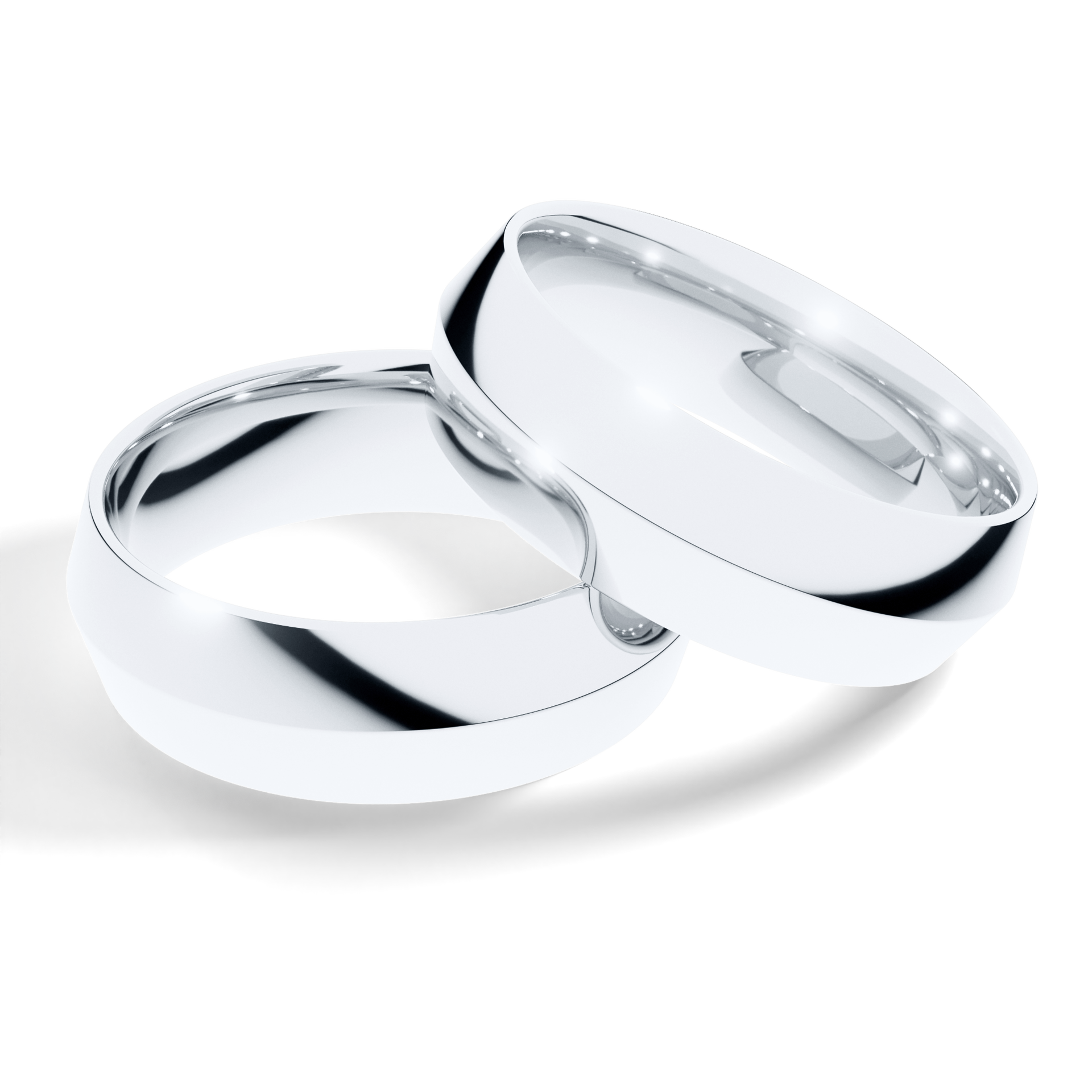 Obrączki ślubne Classica z białego złota 6 mm