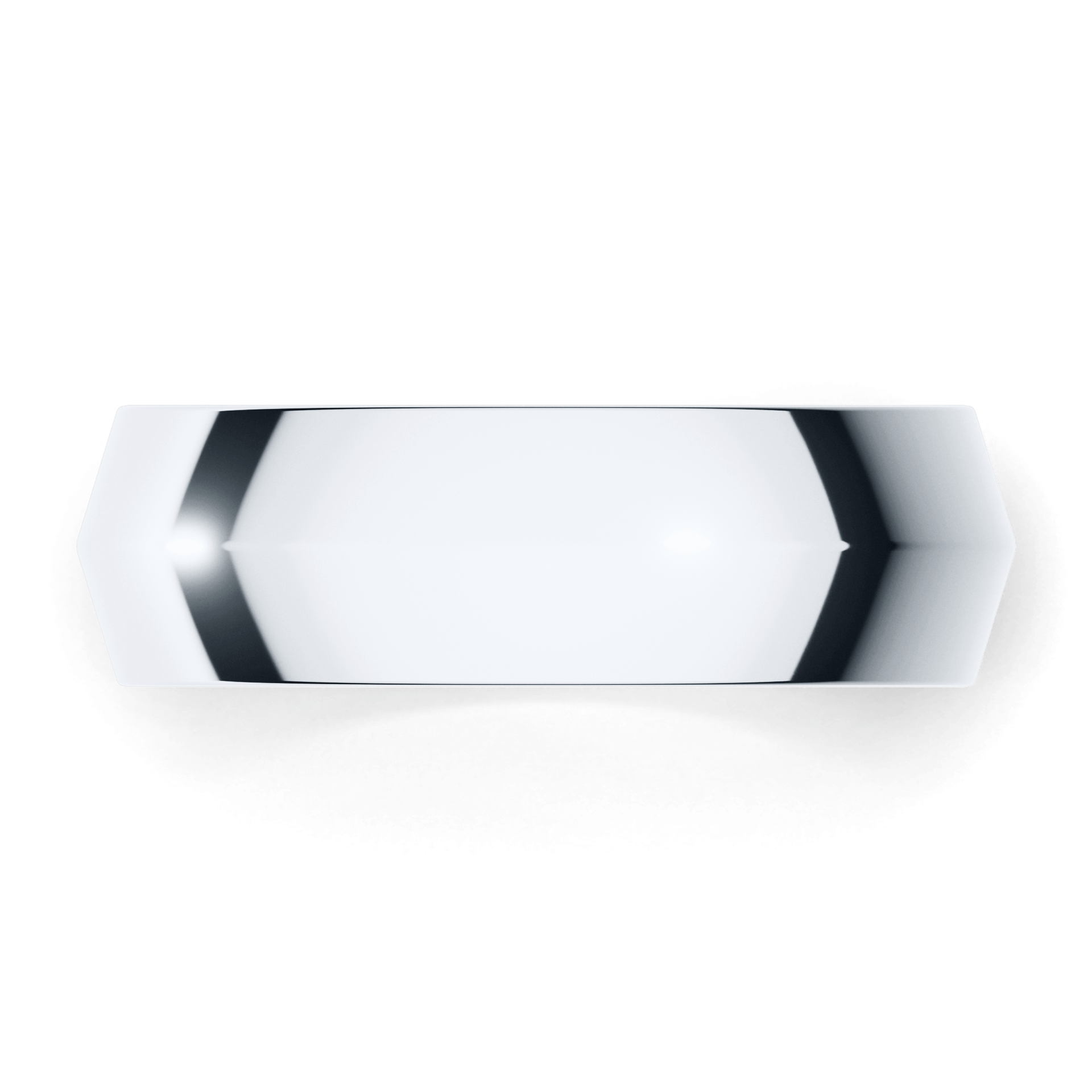 Obraczki slubne bevel 6 mm z bialego zlota 04