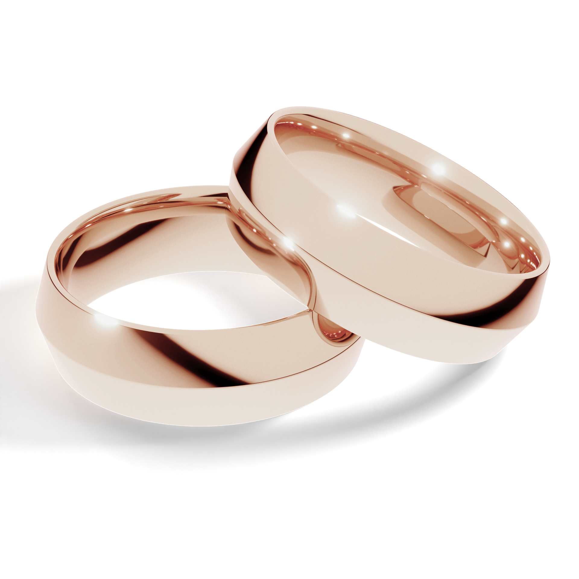 Obrączki ślubne Classica z różowego złota 6 mm