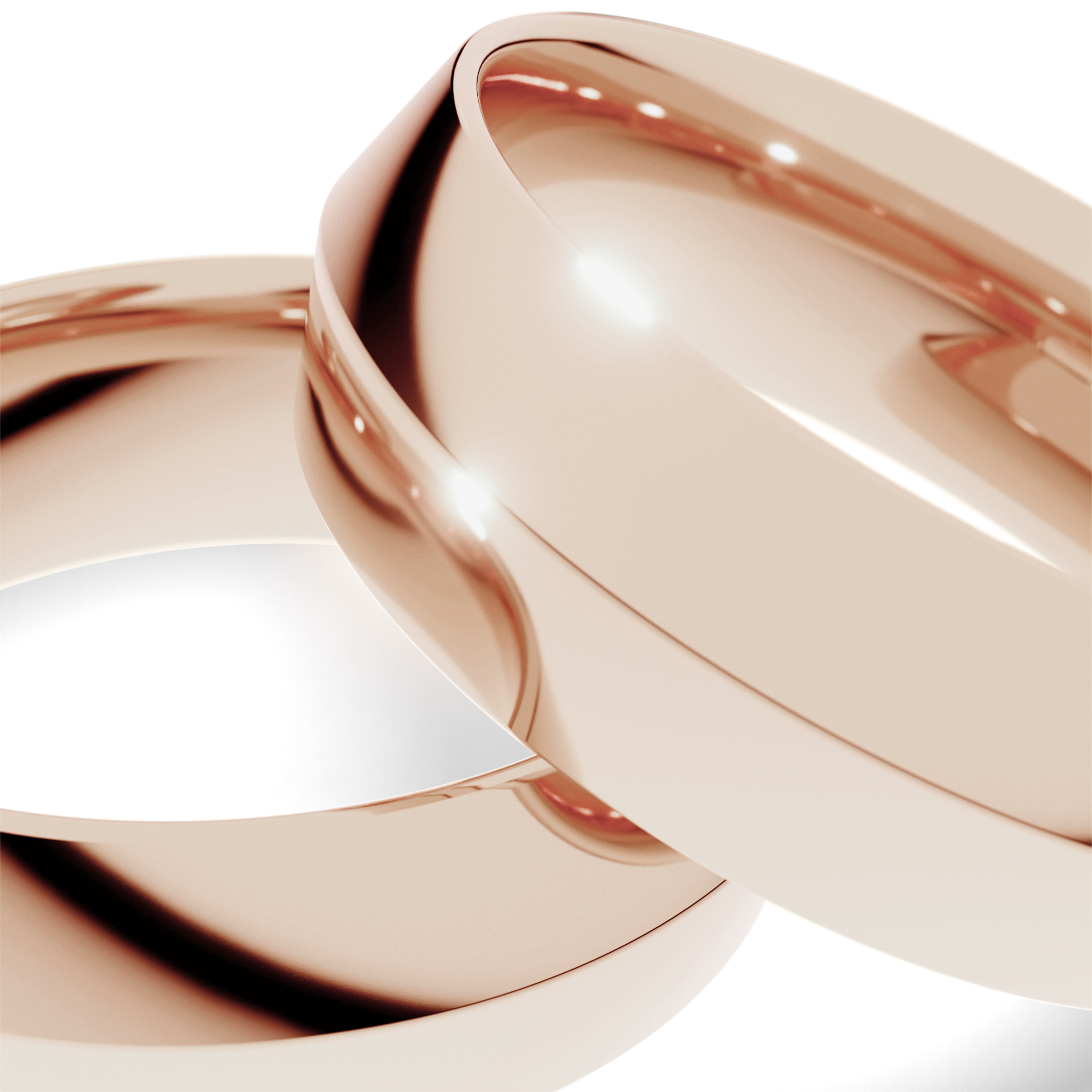 Obrączki ślubne Classica z różowego złota 6 mm