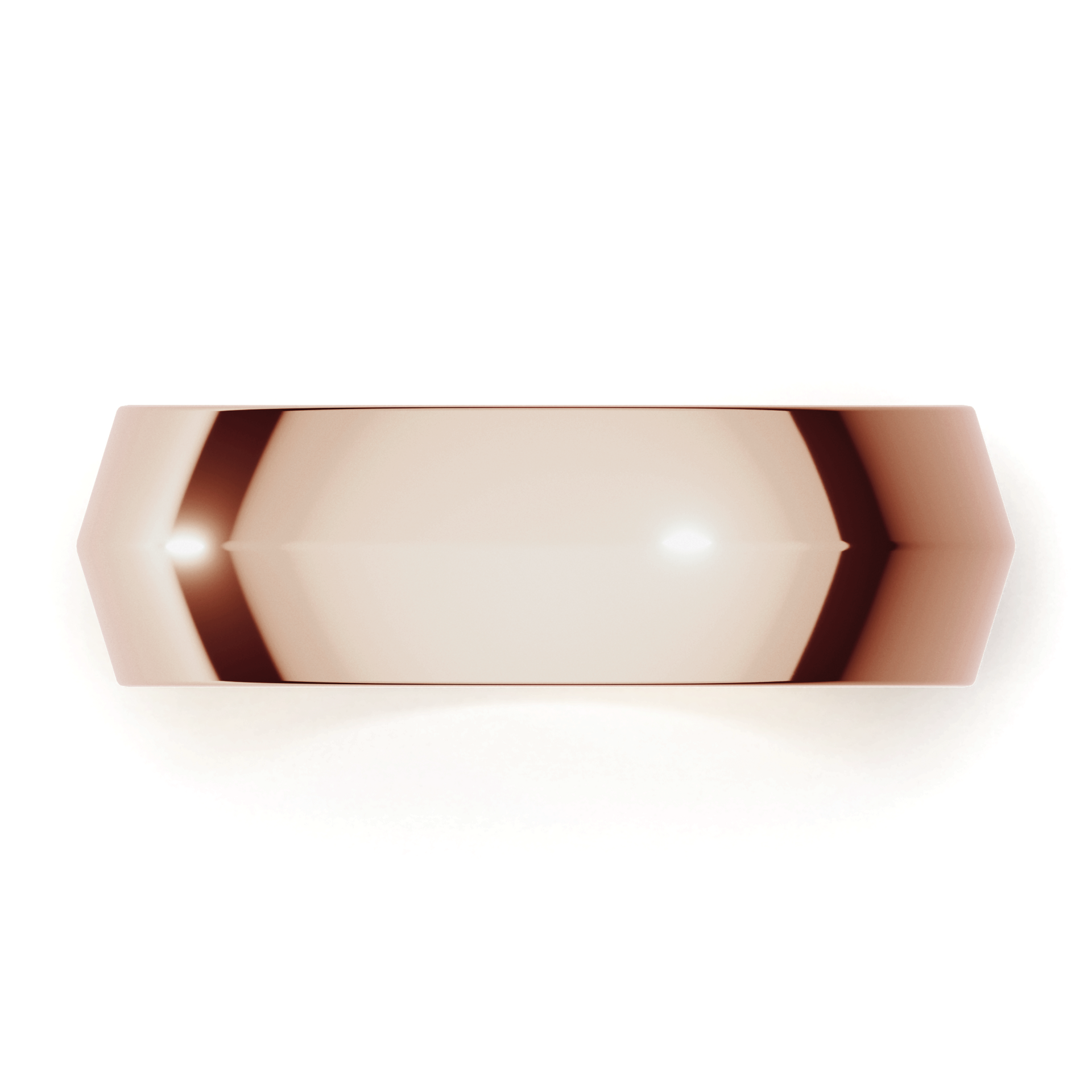 Obraczki slubne bevel 6 mm z rozowego zlota 04