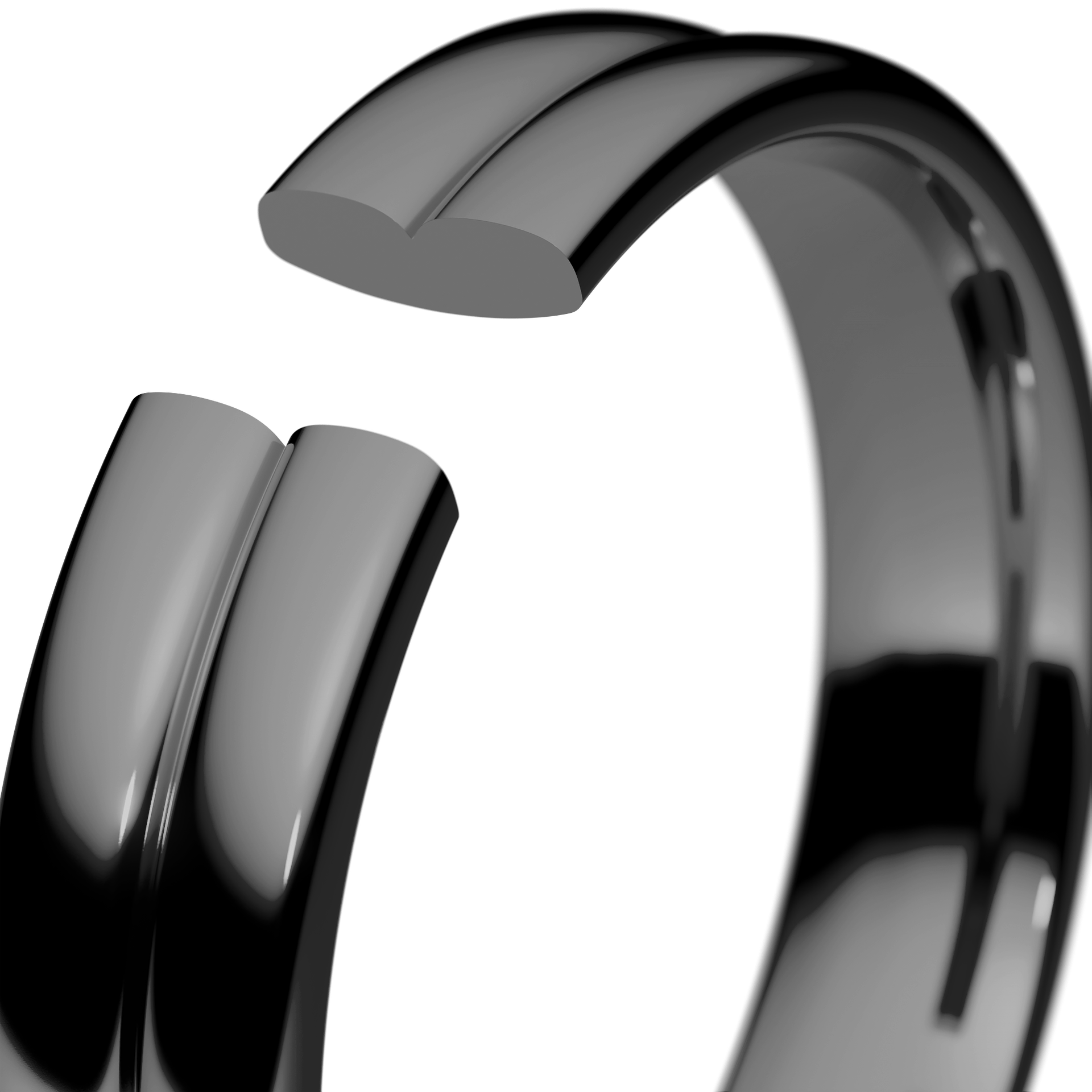 Obraczki slubne modern 1 4 mm z czarnego zlota 05