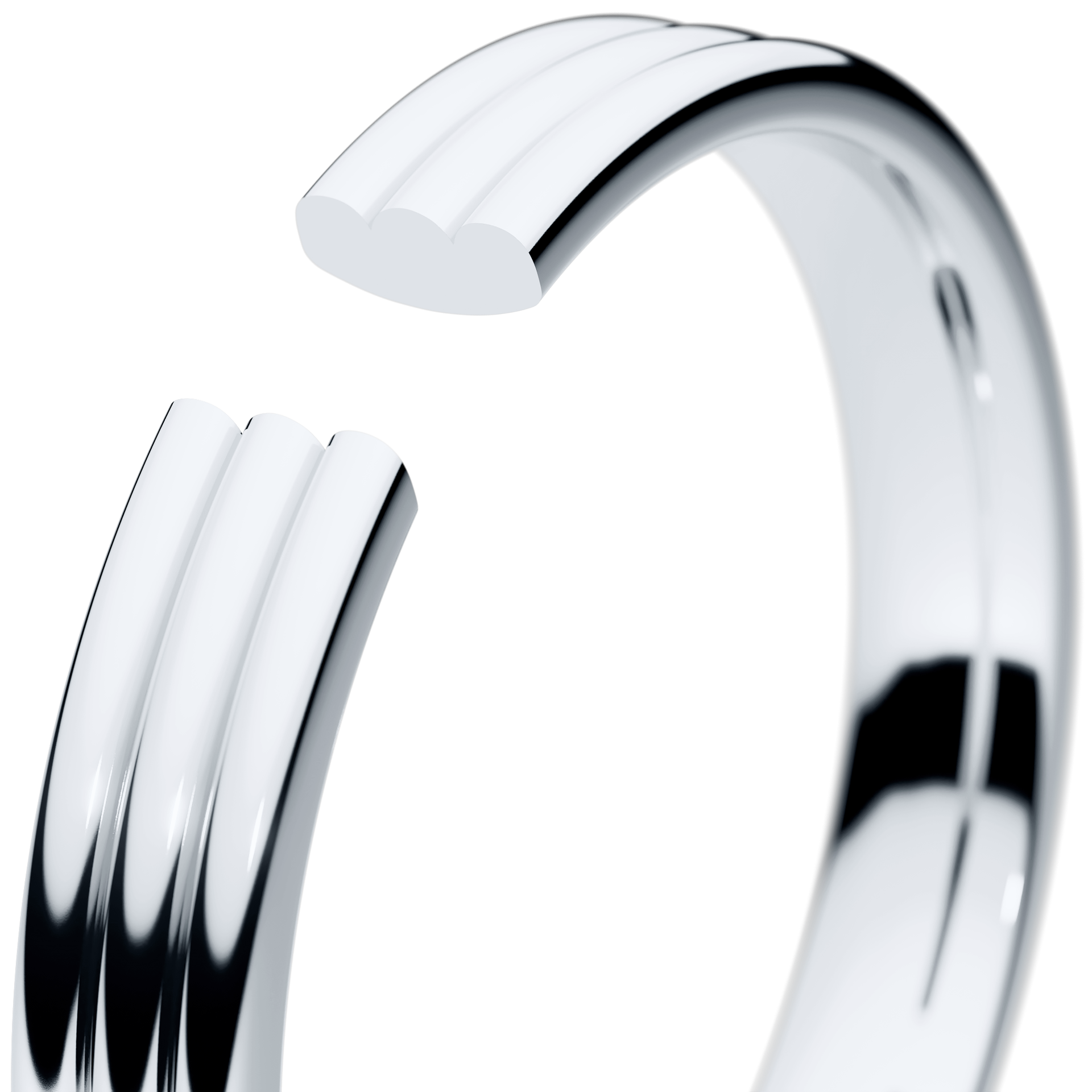 Obraczki slubne modern 2 3 mm z bialego zlota 05