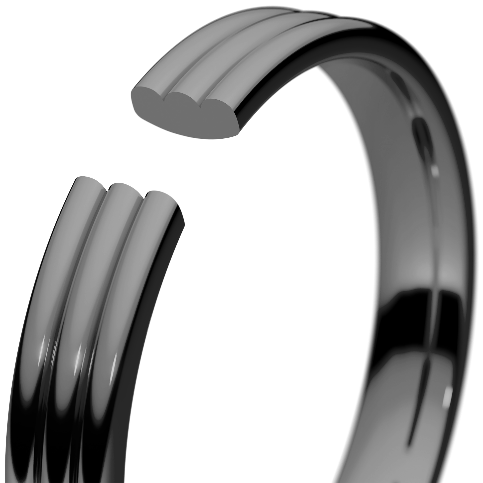 Obraczki slubne modern 2 3 mm z czarnego zlota 05
