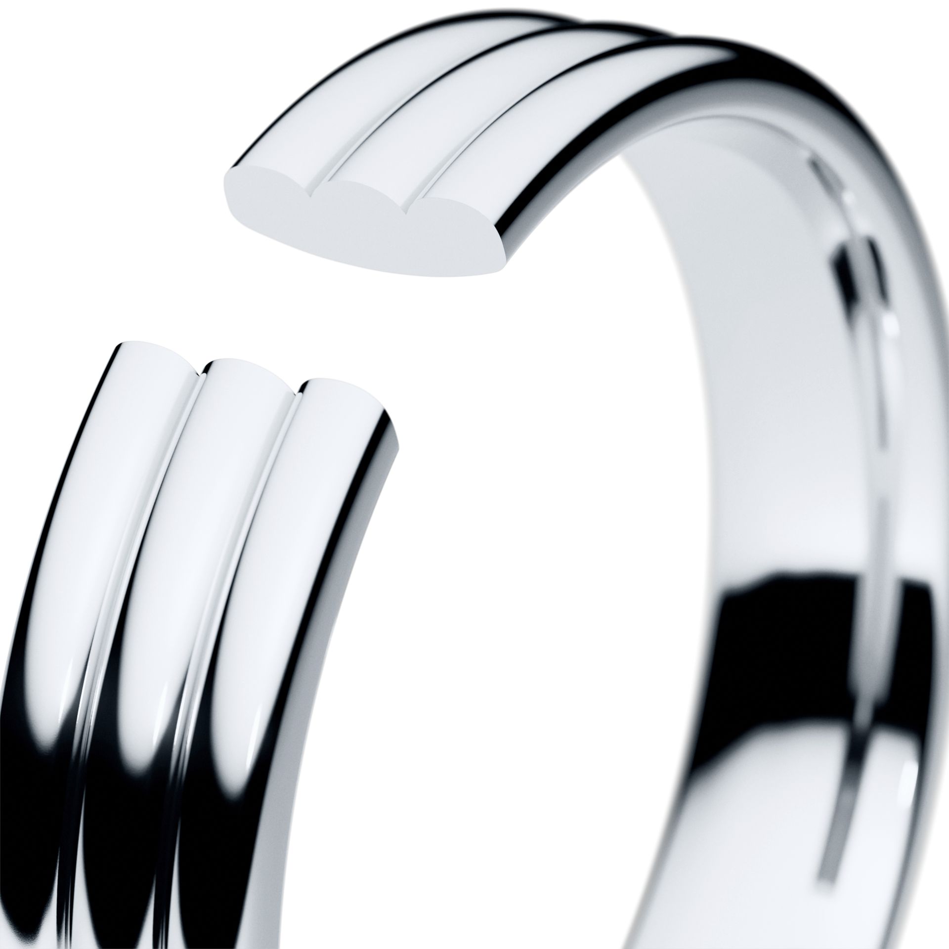 Obraczki slubne modern 2 4 mm z bialego zlota 05