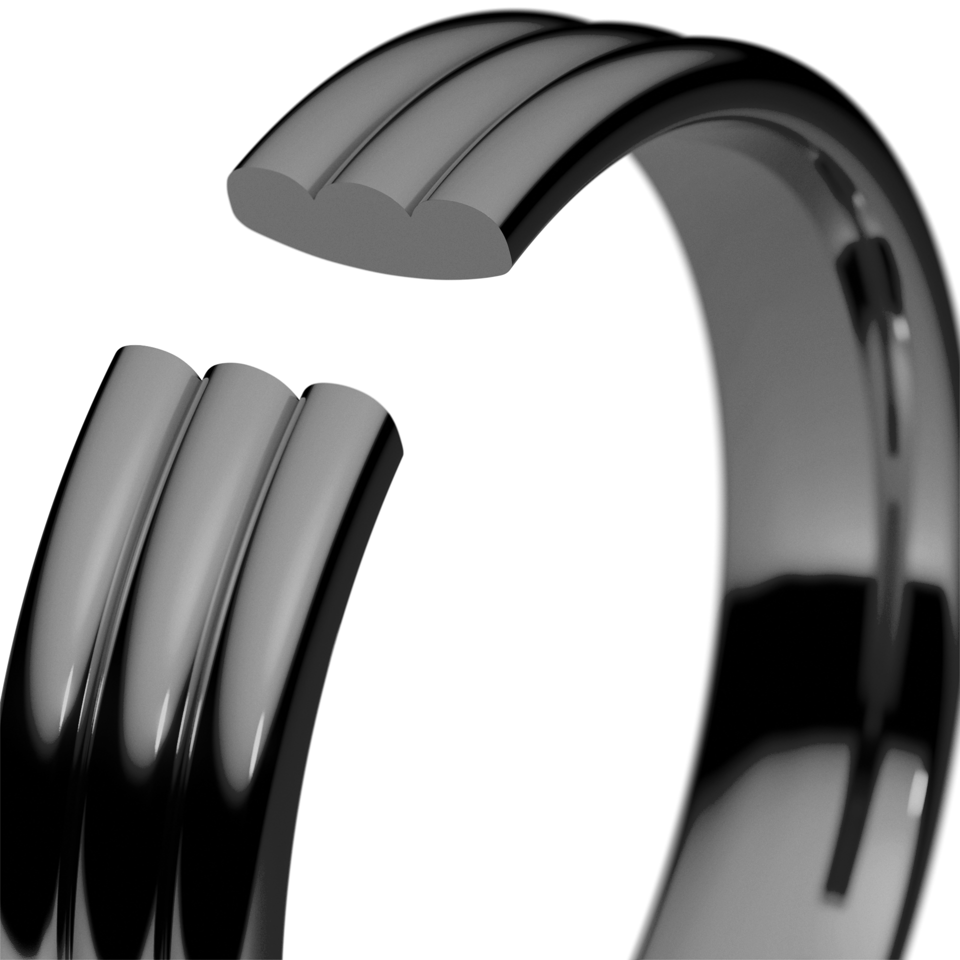 Obraczki slubne modern 2 4 mm z czarnego zlota 05