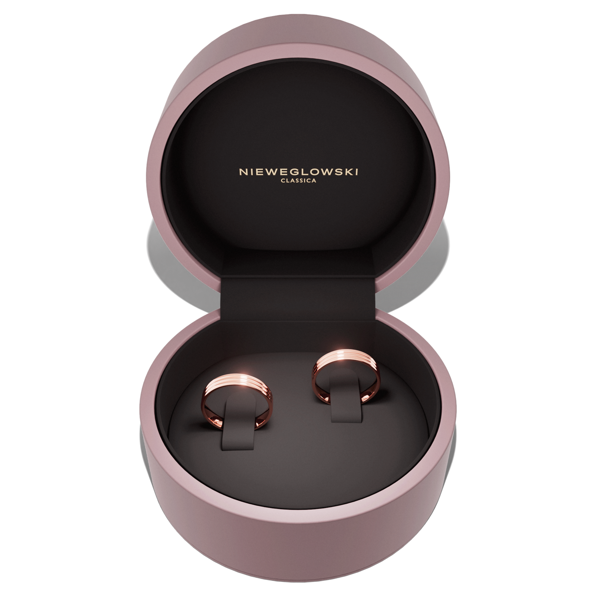 Obraczki slubne modern 2 4 mm z rozowego zlota 06